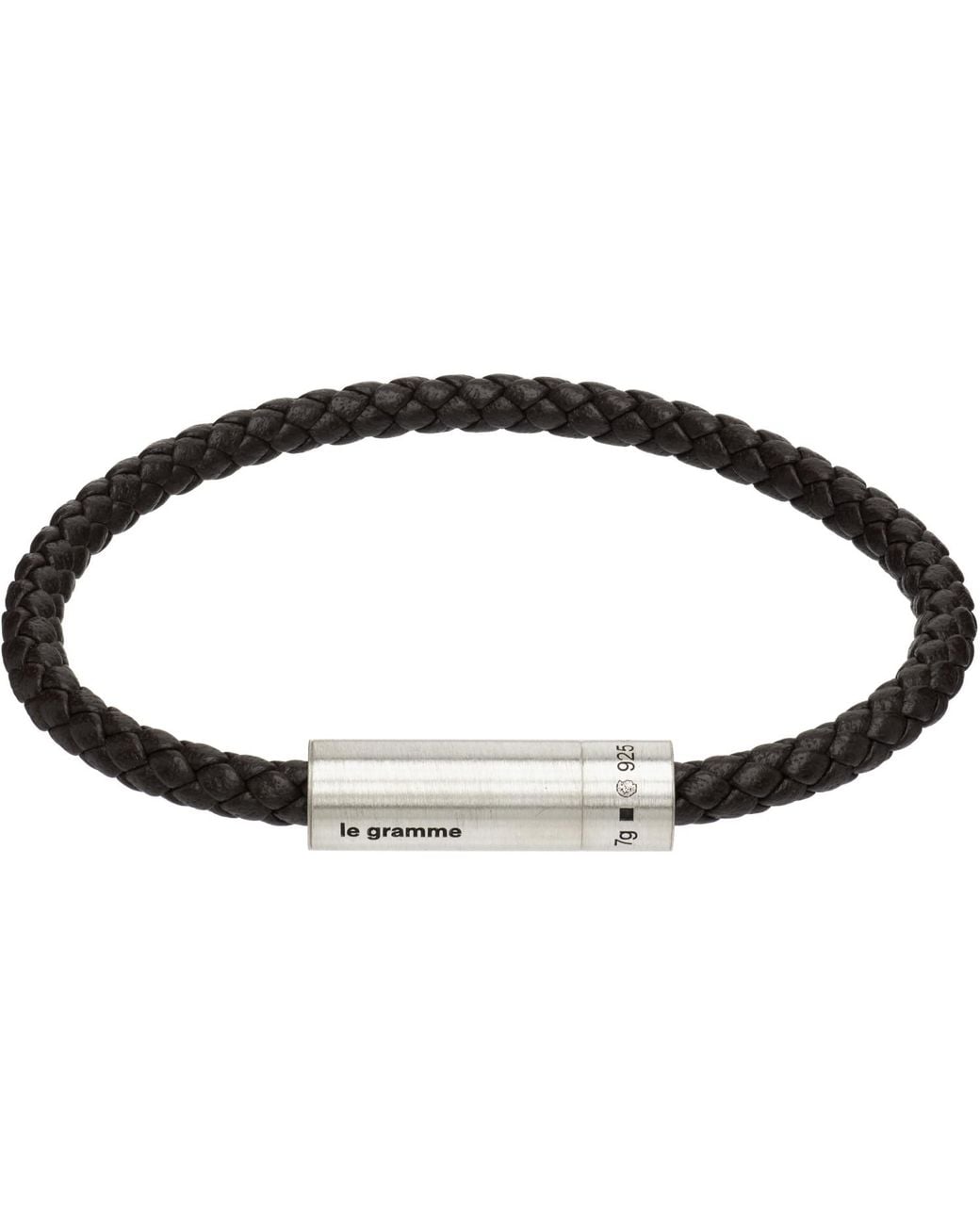 Le Gramme Black Cable 'Le 7G' Bracelet for men