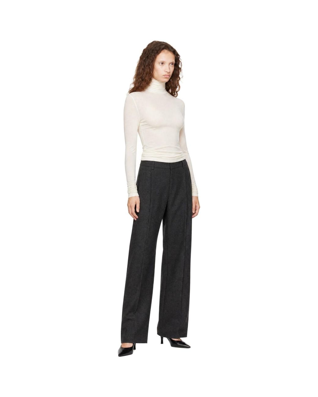 Agolde Black Sathia Wool Trousers