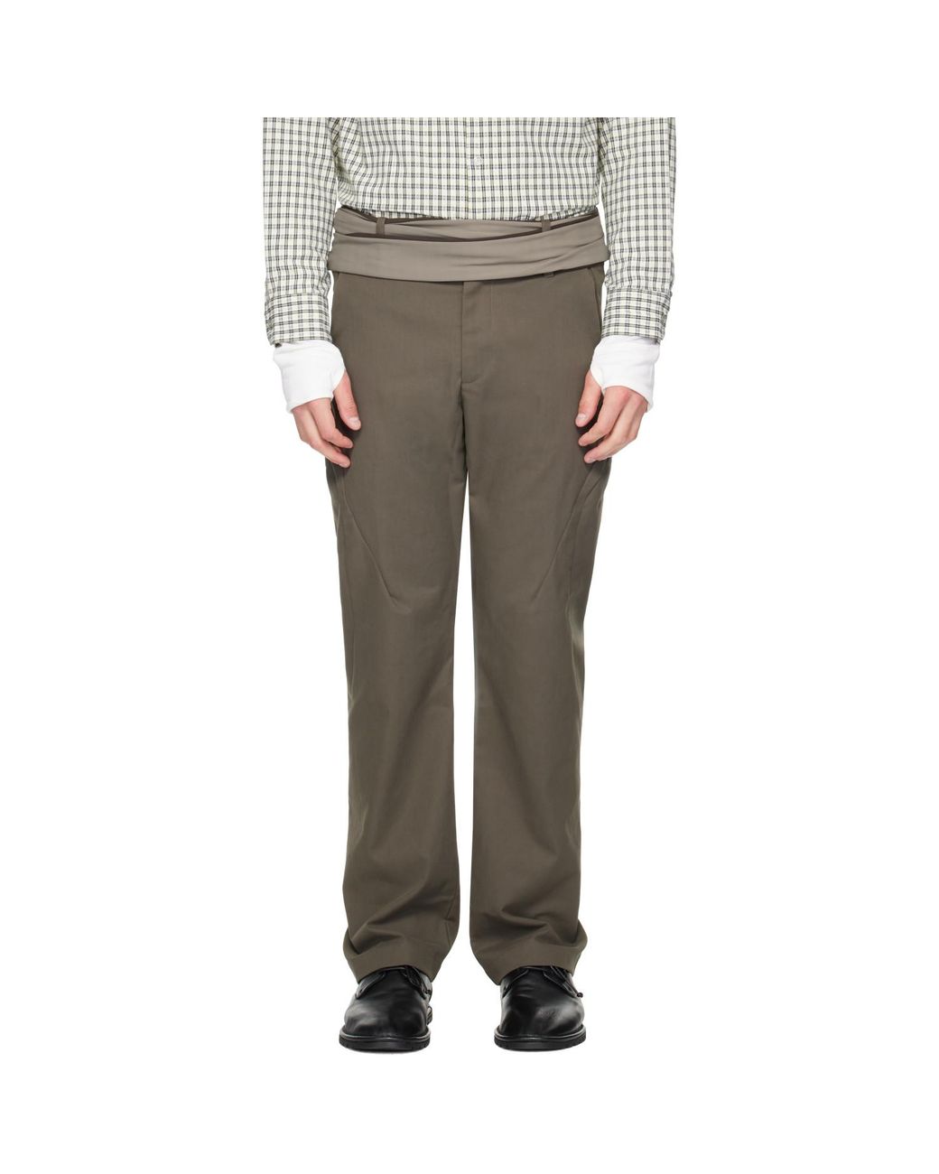 Post Archive Faction PAF Gray Khaki Climber Trousers for men