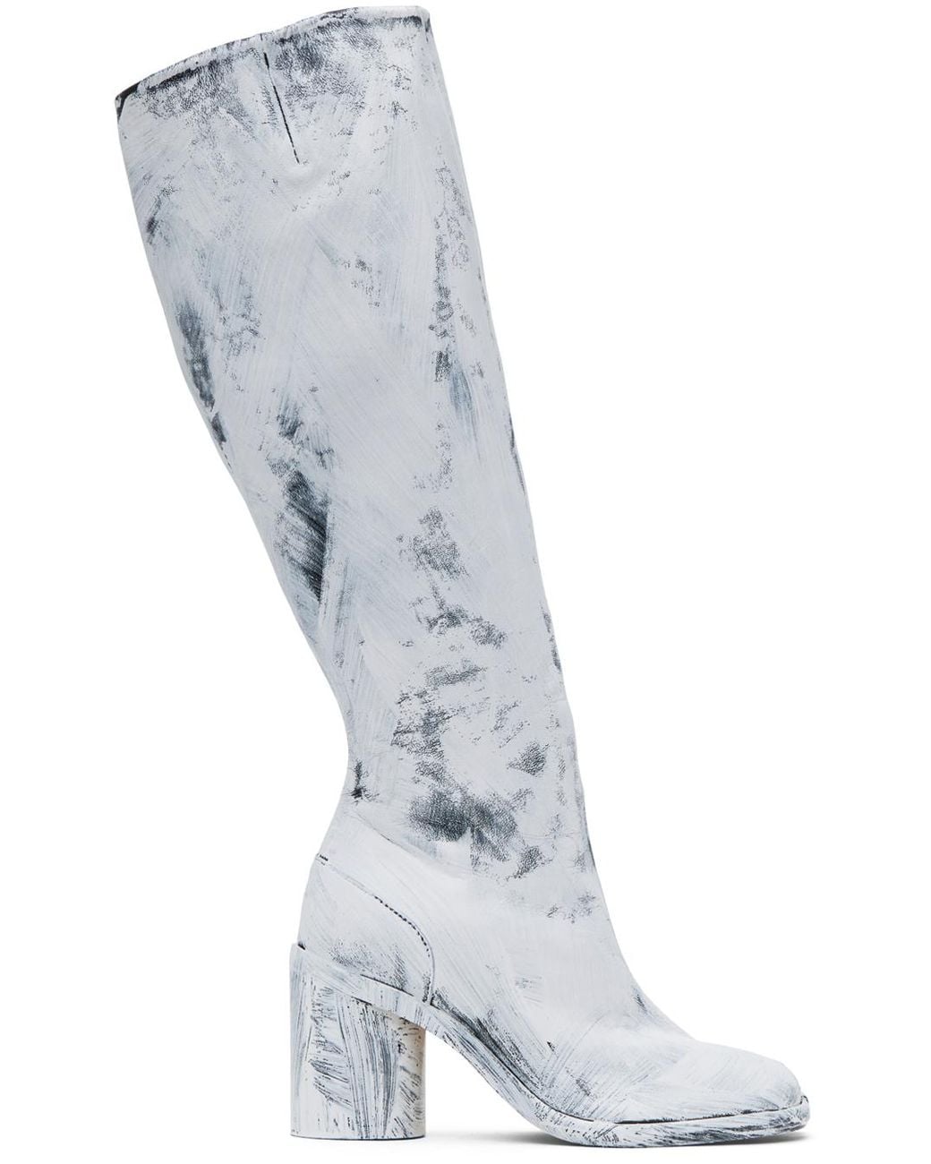 Maison Margiela White Tabi Bianchetto Boots in Gray | Lyst