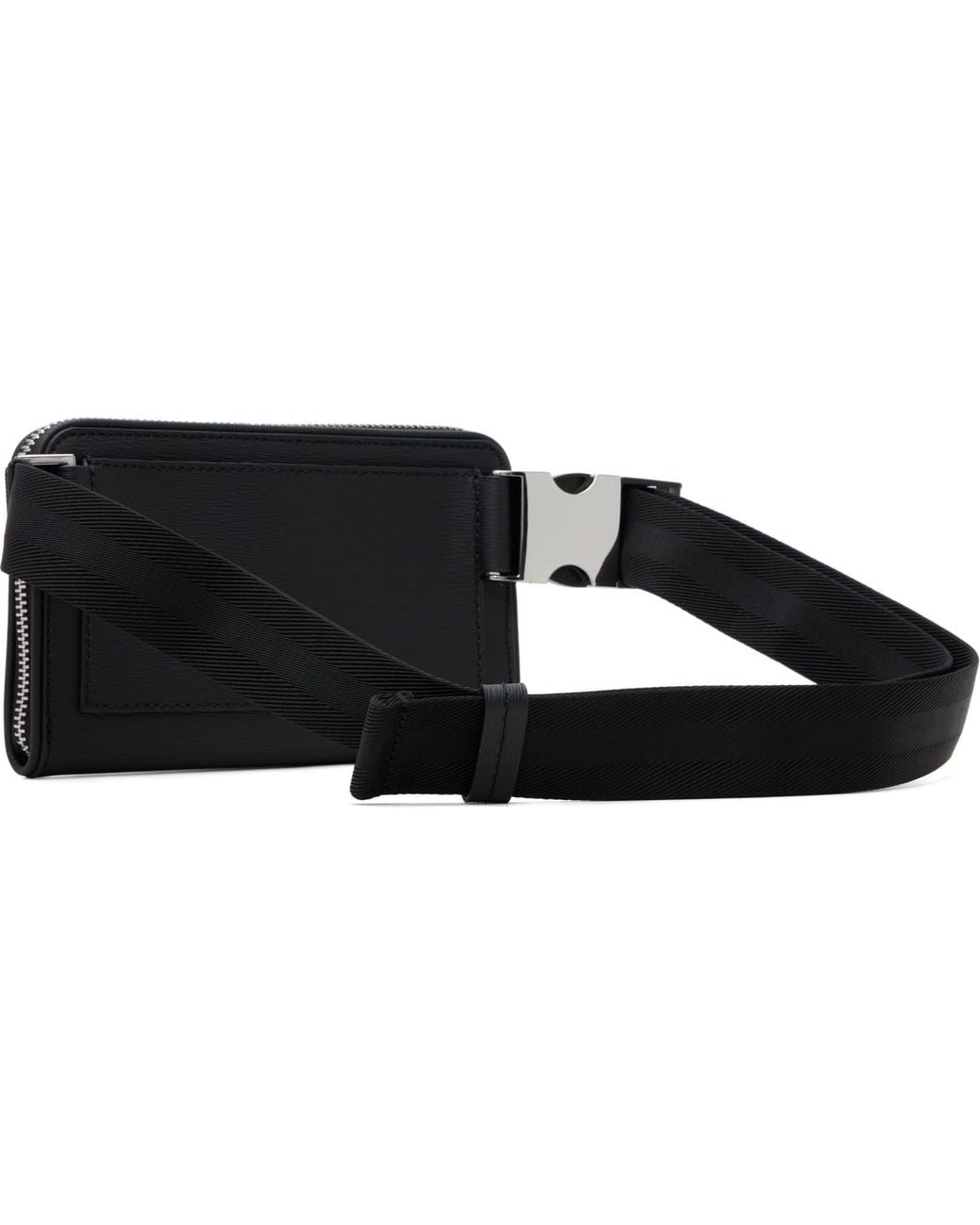 Boss Black Saffiano Leather Messenger Bag for men