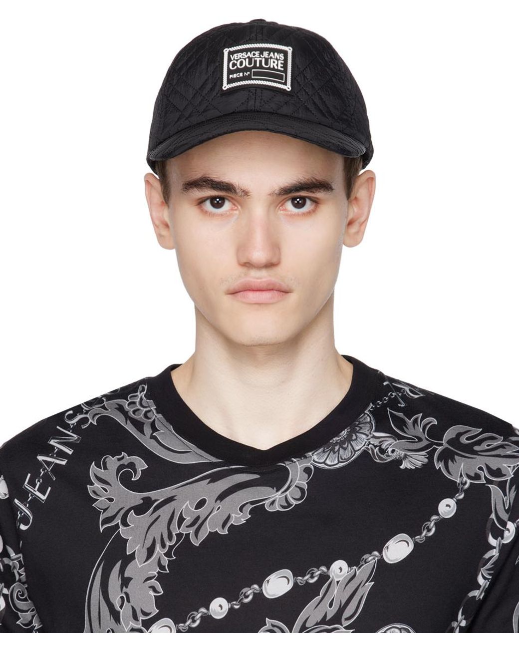 Casquette matelassée noire Versace Jeans Couture pour homme en coloris Noir  | Lyst