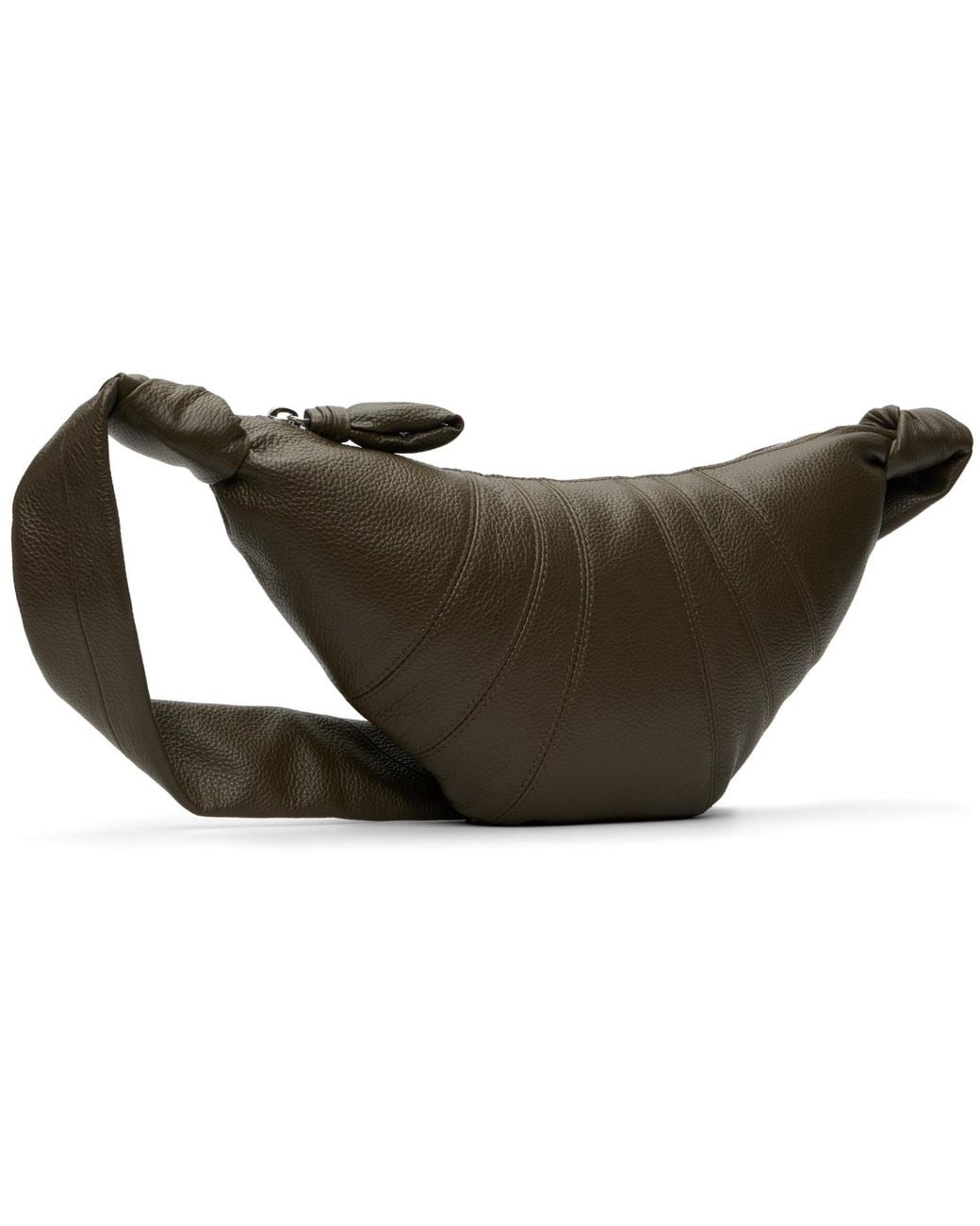 Lemaire Black Khaki Small Croissant Bag for men