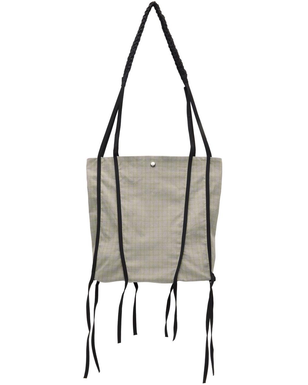 Kiko Kostadinov Gray Maersk Check Tote in Black for Men Kiko Kostadinov Gray Maersk Check Tote in Black for Men