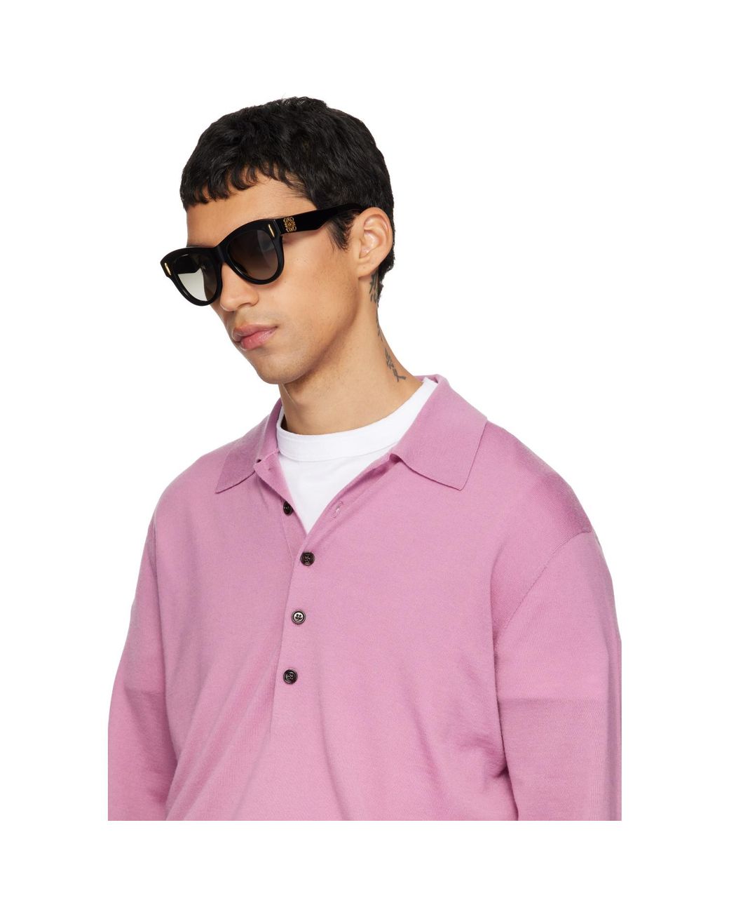 Loewe Black Anagram Sunglasses for men