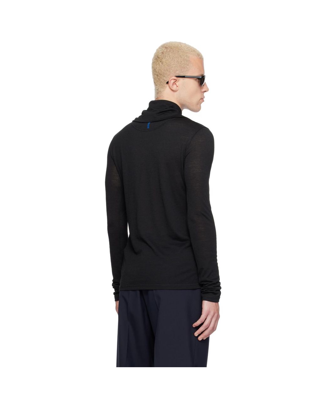 Jil Sander Black Ls Zip Polo for men