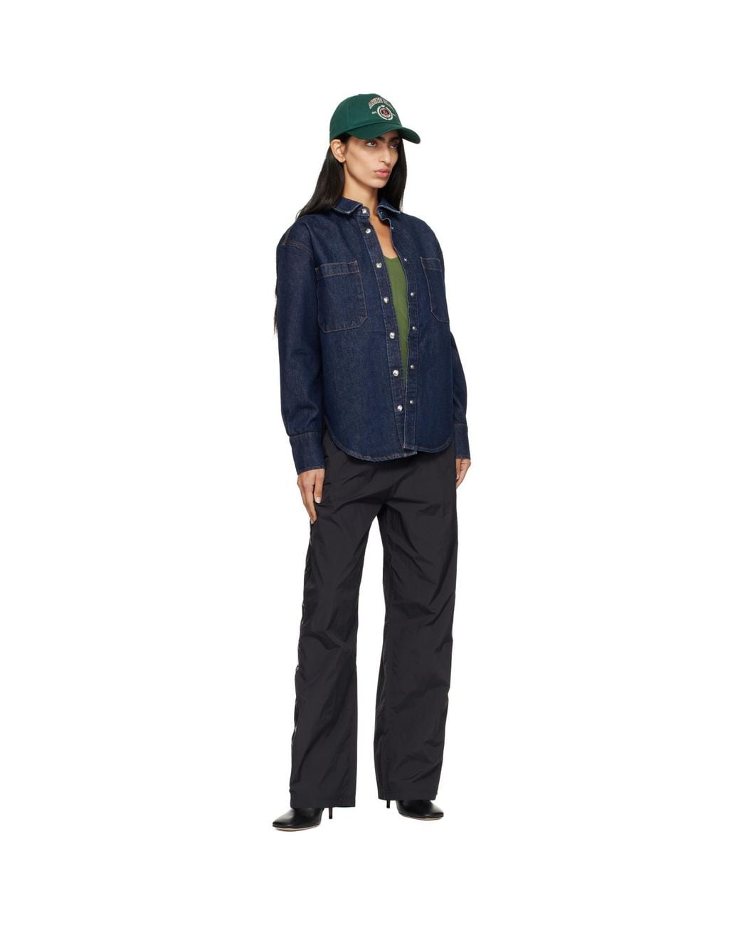 Anine Bing Blue Samy Denim Shirt