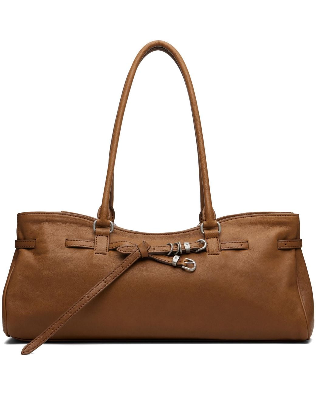 MARGE SHERWOOD Brown Tan Soft Grandma Shoulder Bag