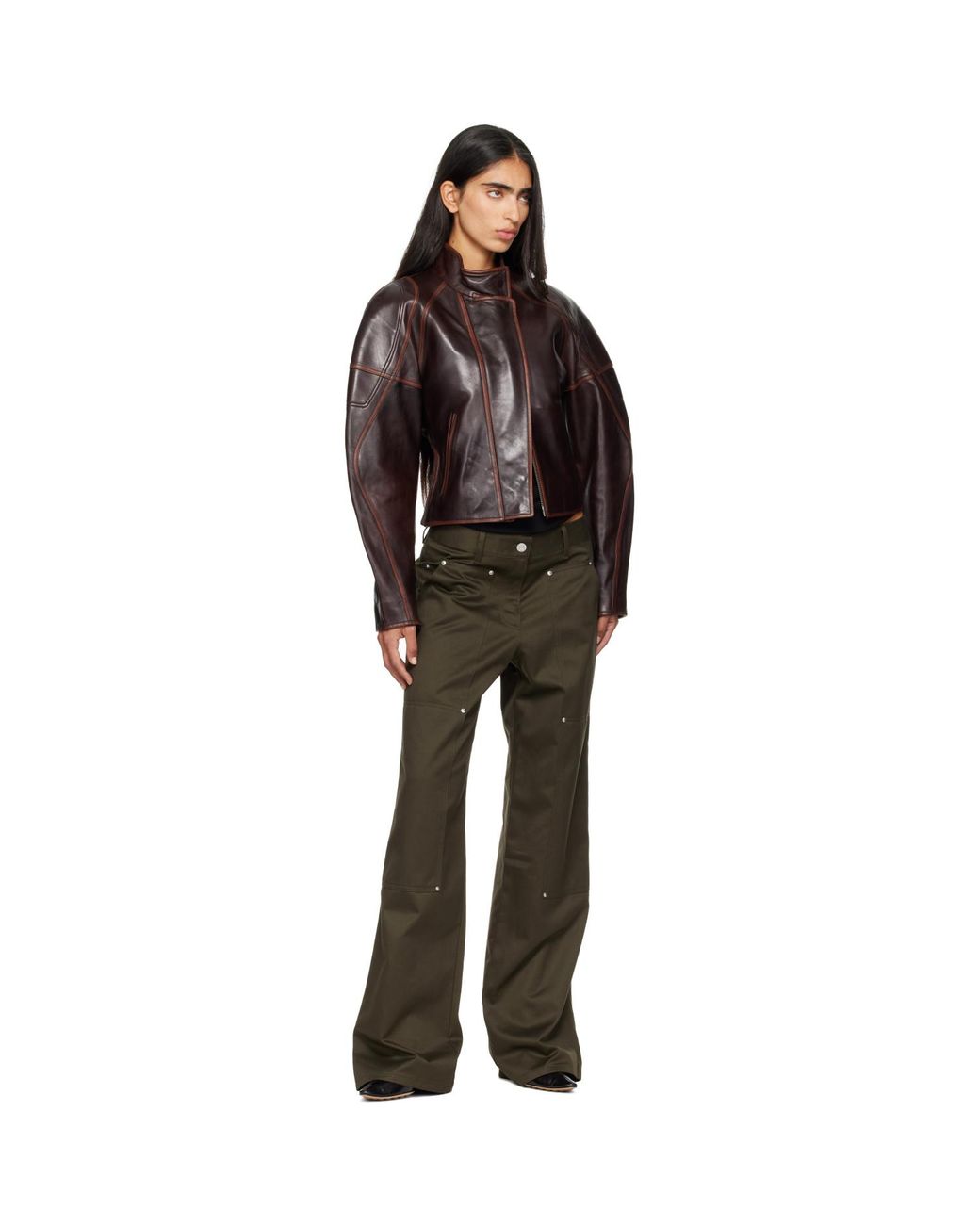 Helmut Lang Green Khaki Carpenter Trousers
