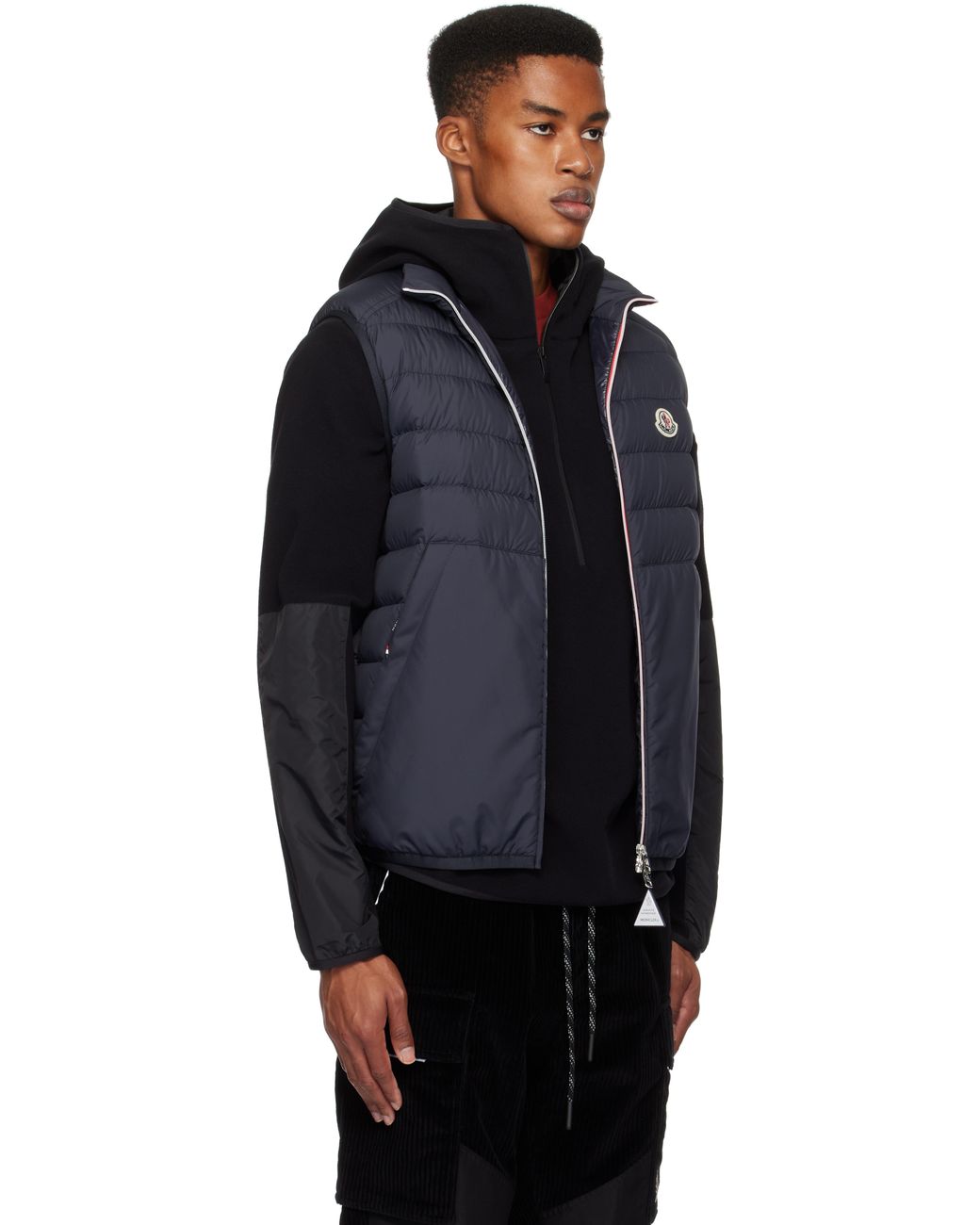 Moncler Blue Rabuons Down Vest for men