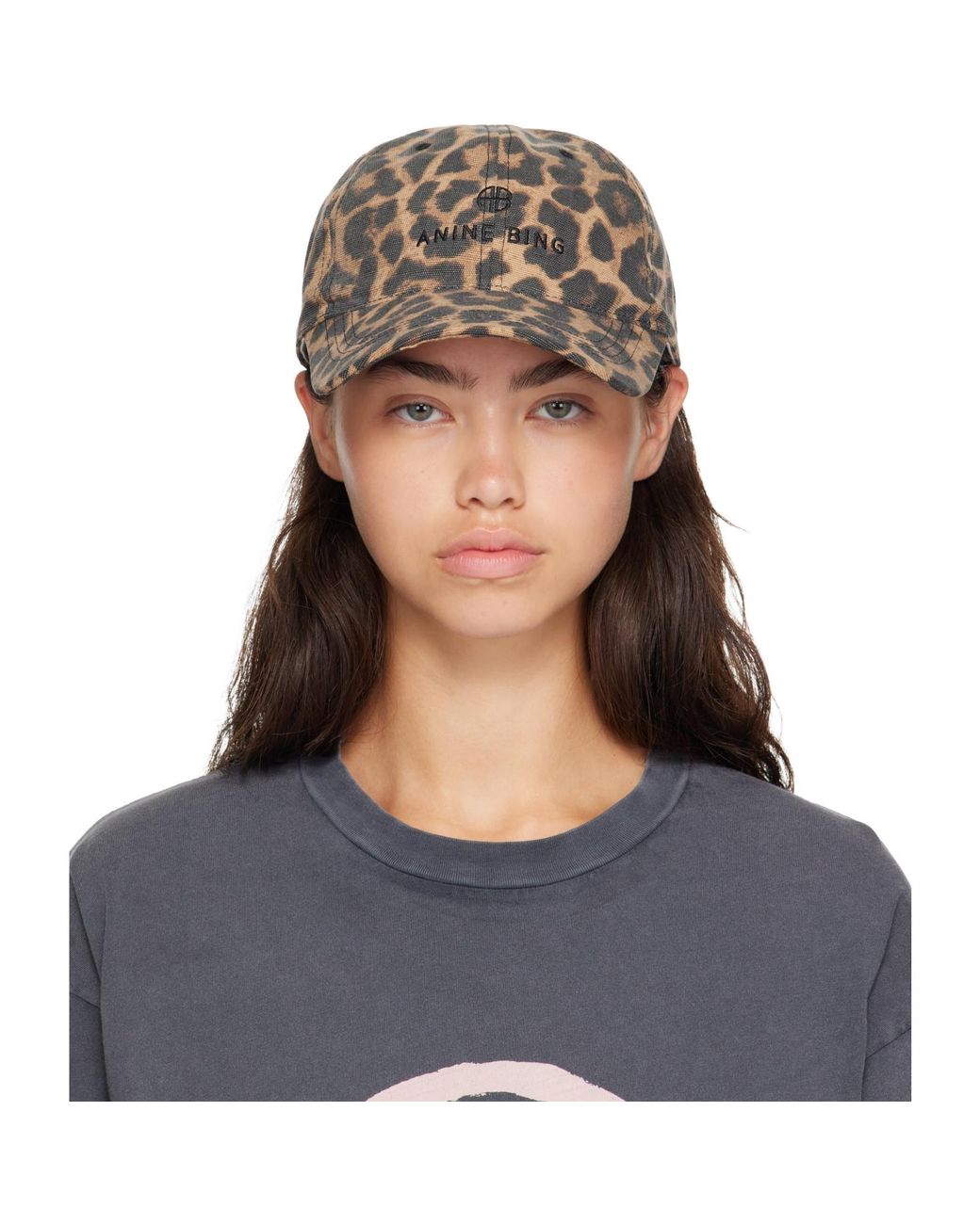 Anine Bing Blue Tan Jeremy Baseball Cap