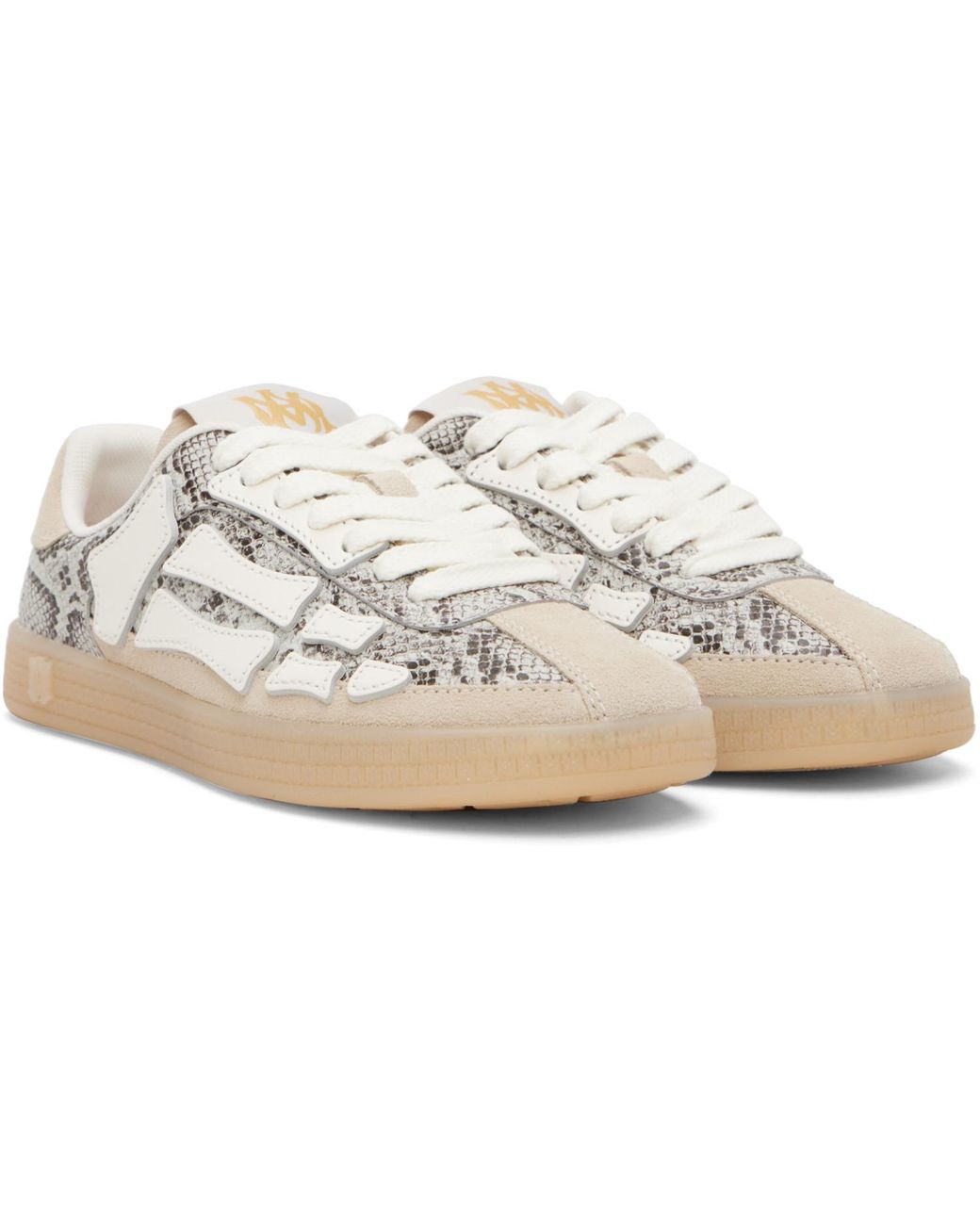 Amiri Black Off- Snake Pacific Bones Sneakers