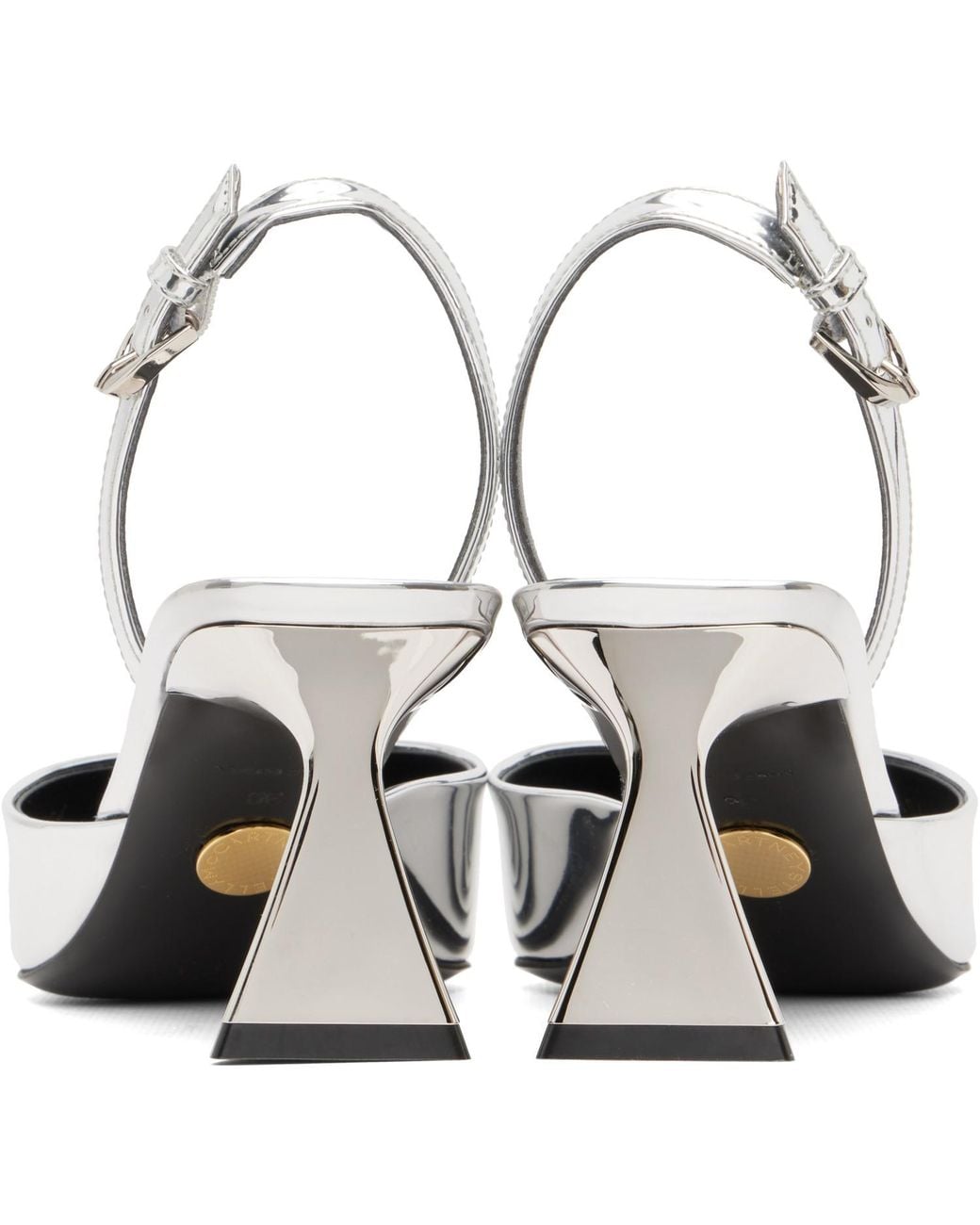 Stella McCartney Black Elsa Patent Slingback Heels