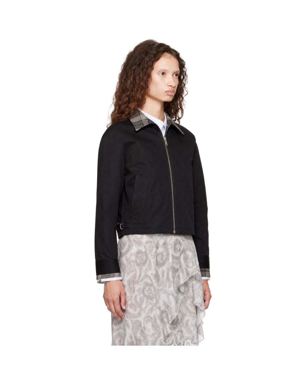 Acne Black Layered Garbardine Jacket