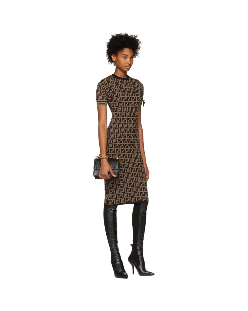 Fendi brown dress cheap