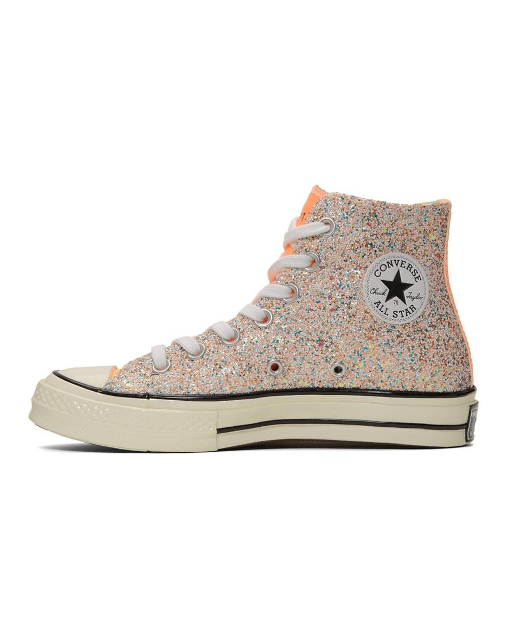 orange sparkly converse