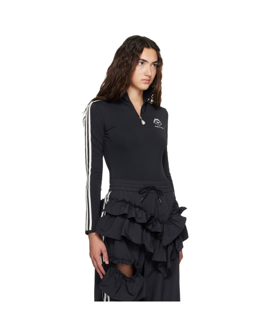 Simone Rocha Black Adidas Originals Edition Bodysuit