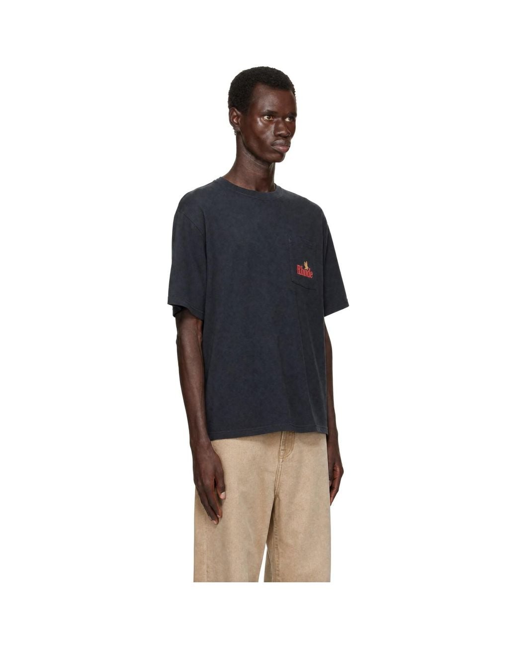 Rhude Black 'American Spirit' Pocket T-Shirt for men