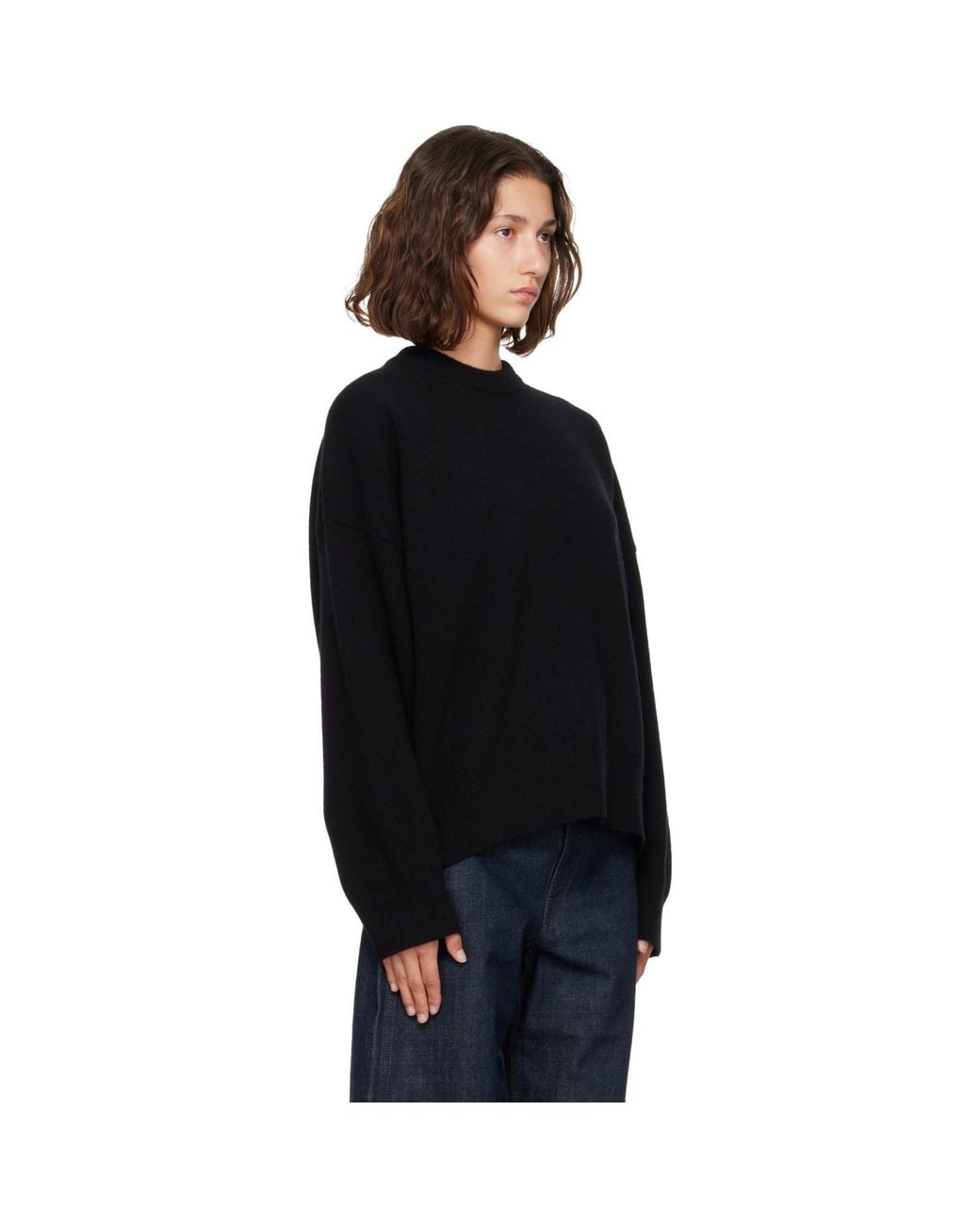 Rohe Black Classic Crewneck Sweater