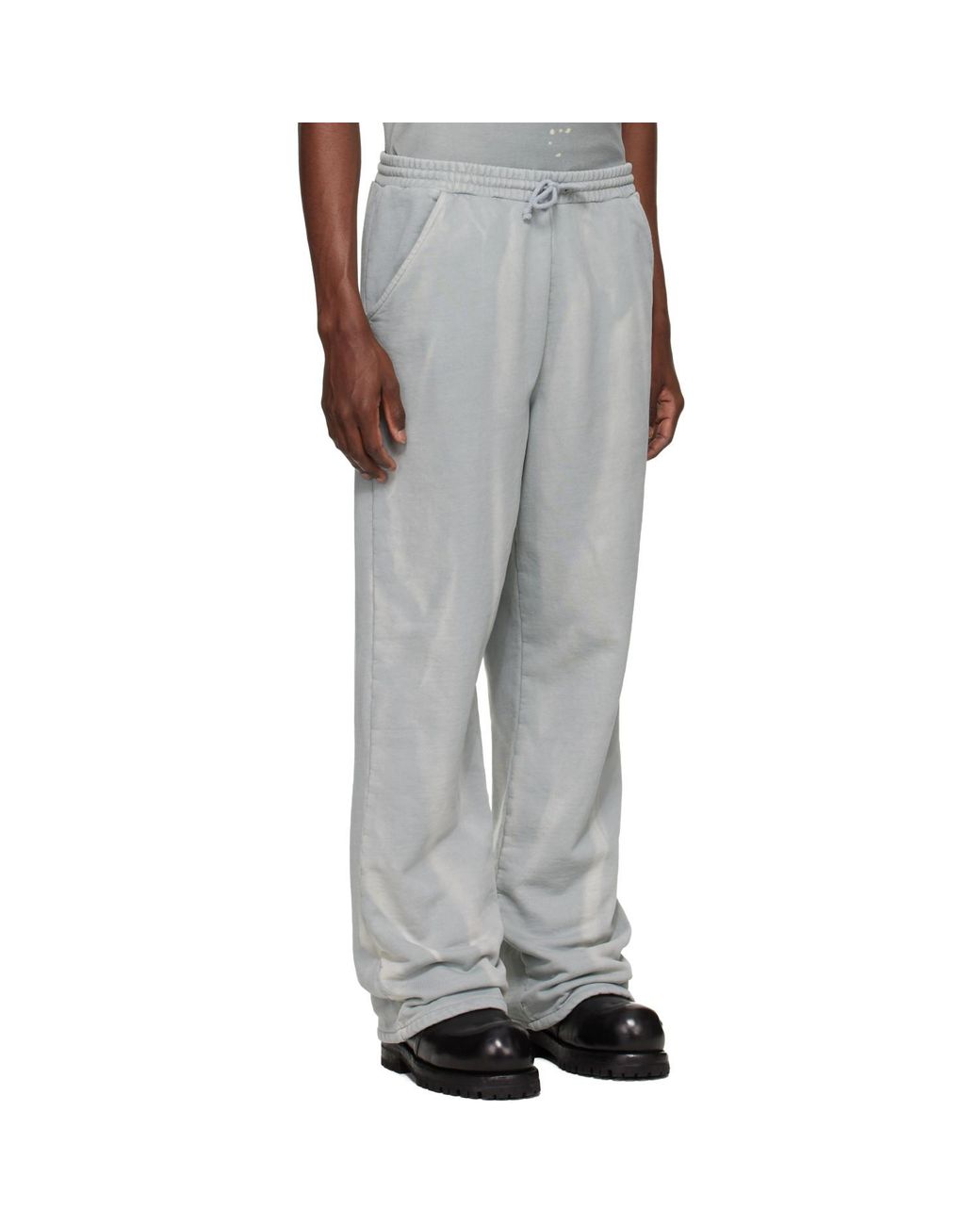 ALEXANDER DIGENOVA Black Trashed Sweatpants for men