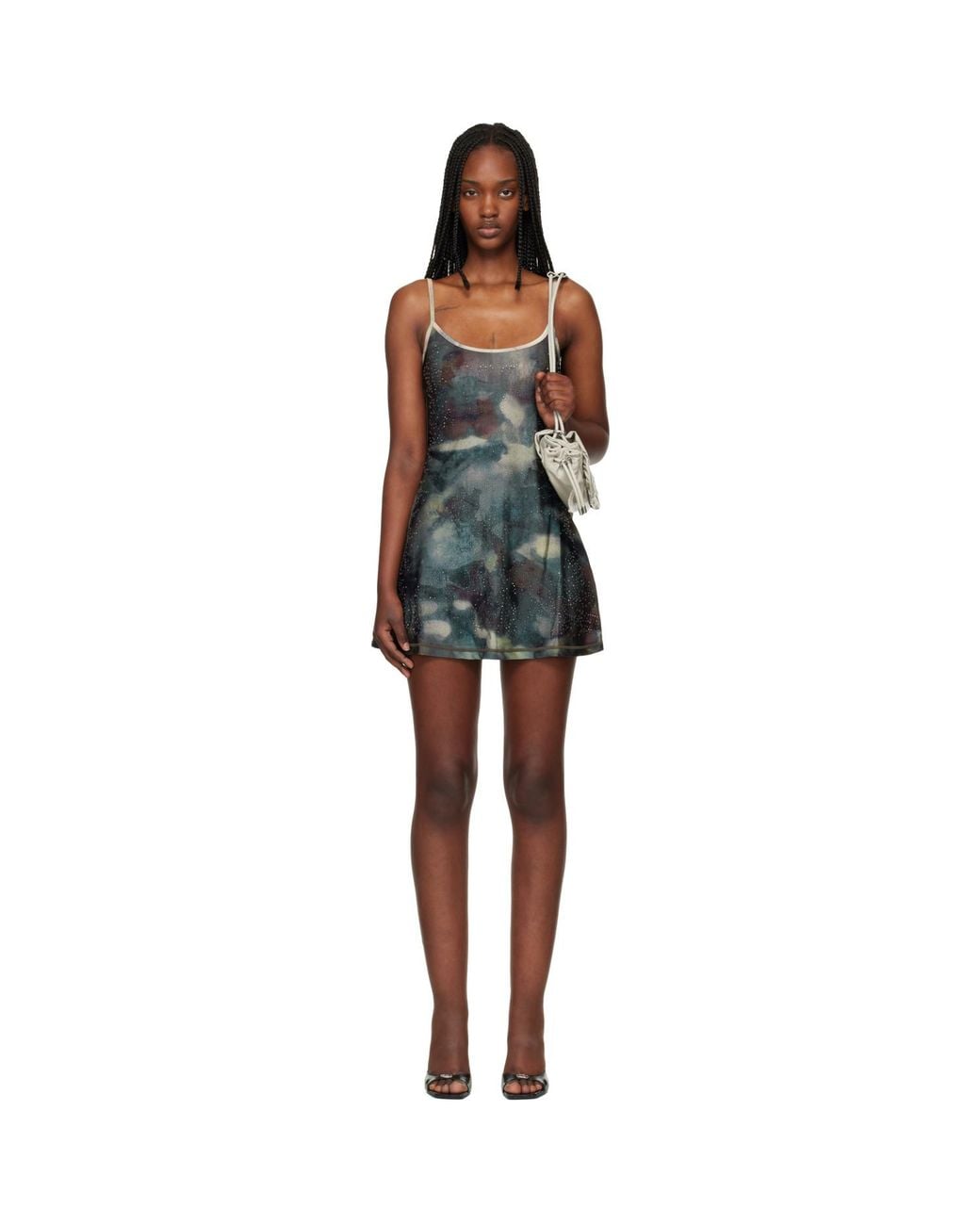 DIESEL Black Khaki D-Loop Minidress