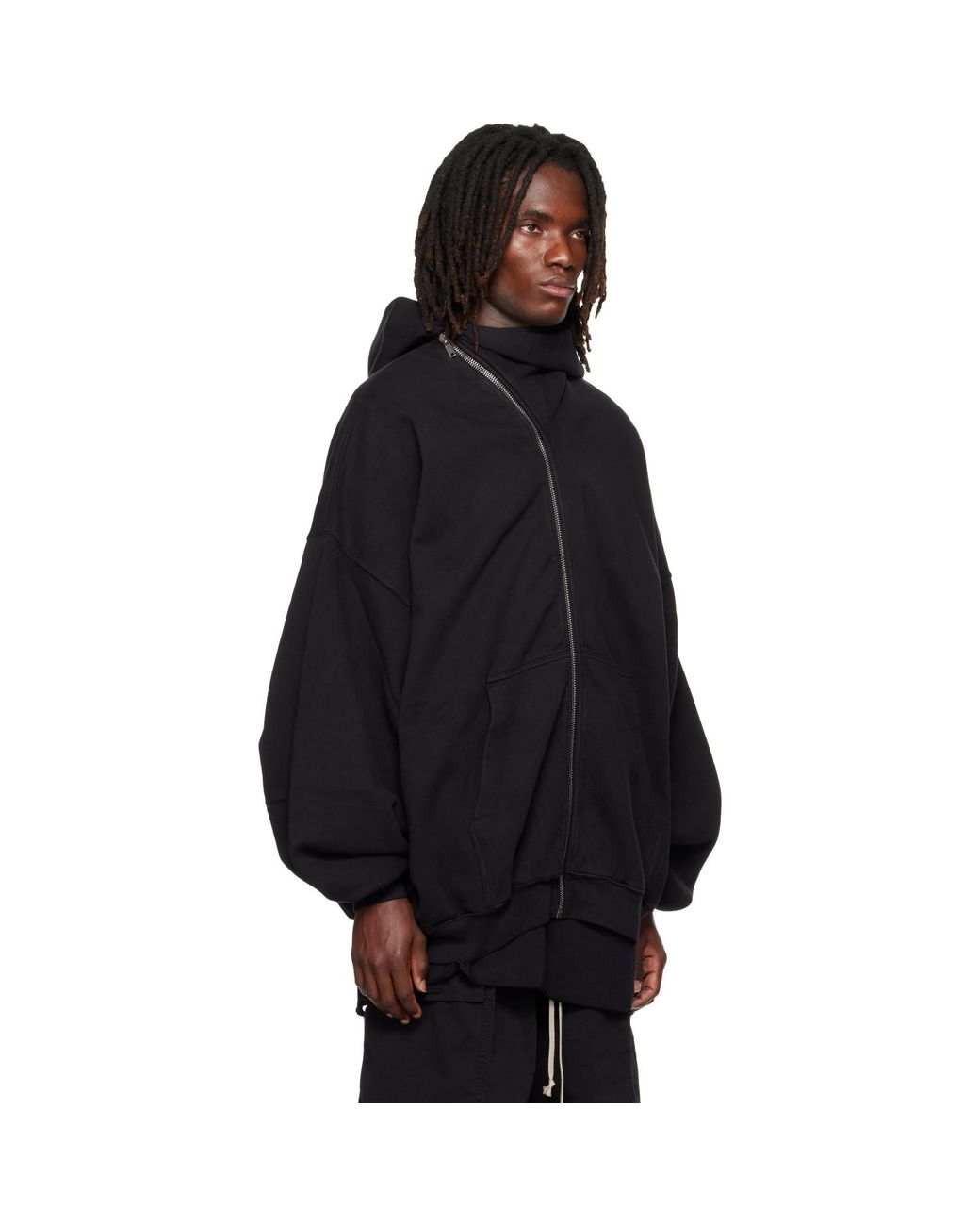 Rick Owens Black Tower Mountain Hun Hoodie for men