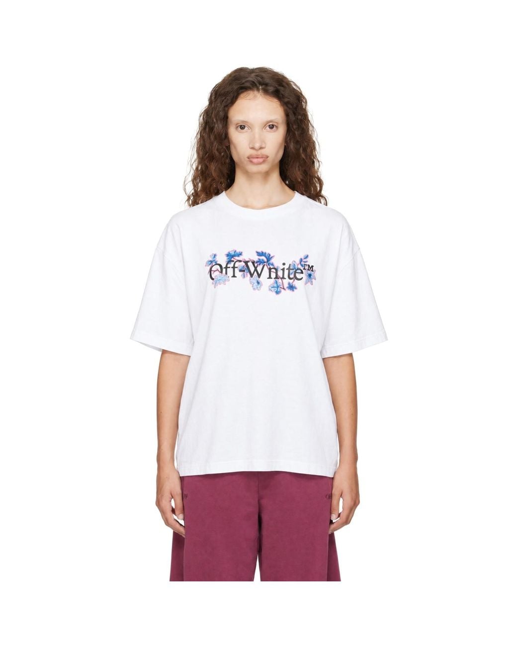 Off-White c/o Virgil Abloh White Bookish Flower Regular T-Shirt