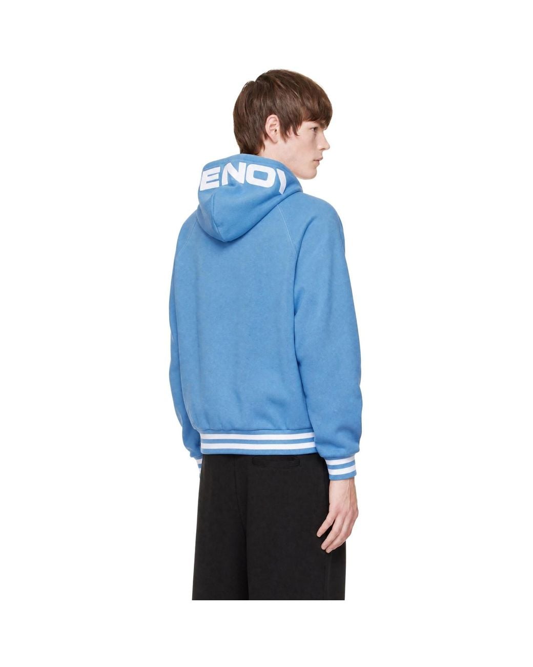 Aape By A Bathing Ape Blue 'Aapenow' Moonface Varsity Jacket for men