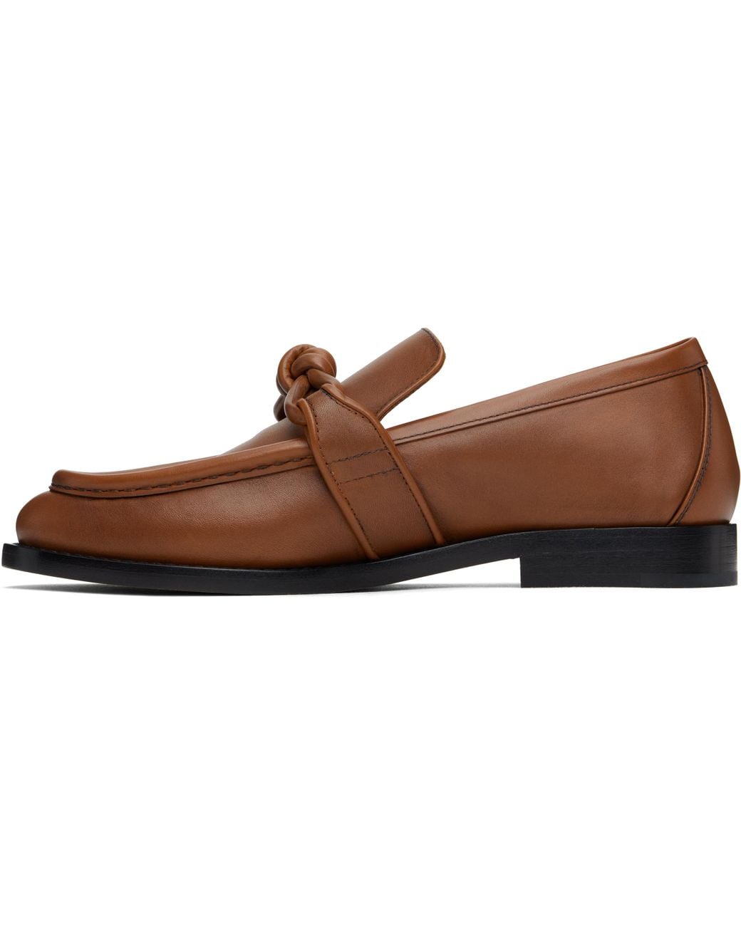 Bottega Veneta Black Tan Astaire Loafers