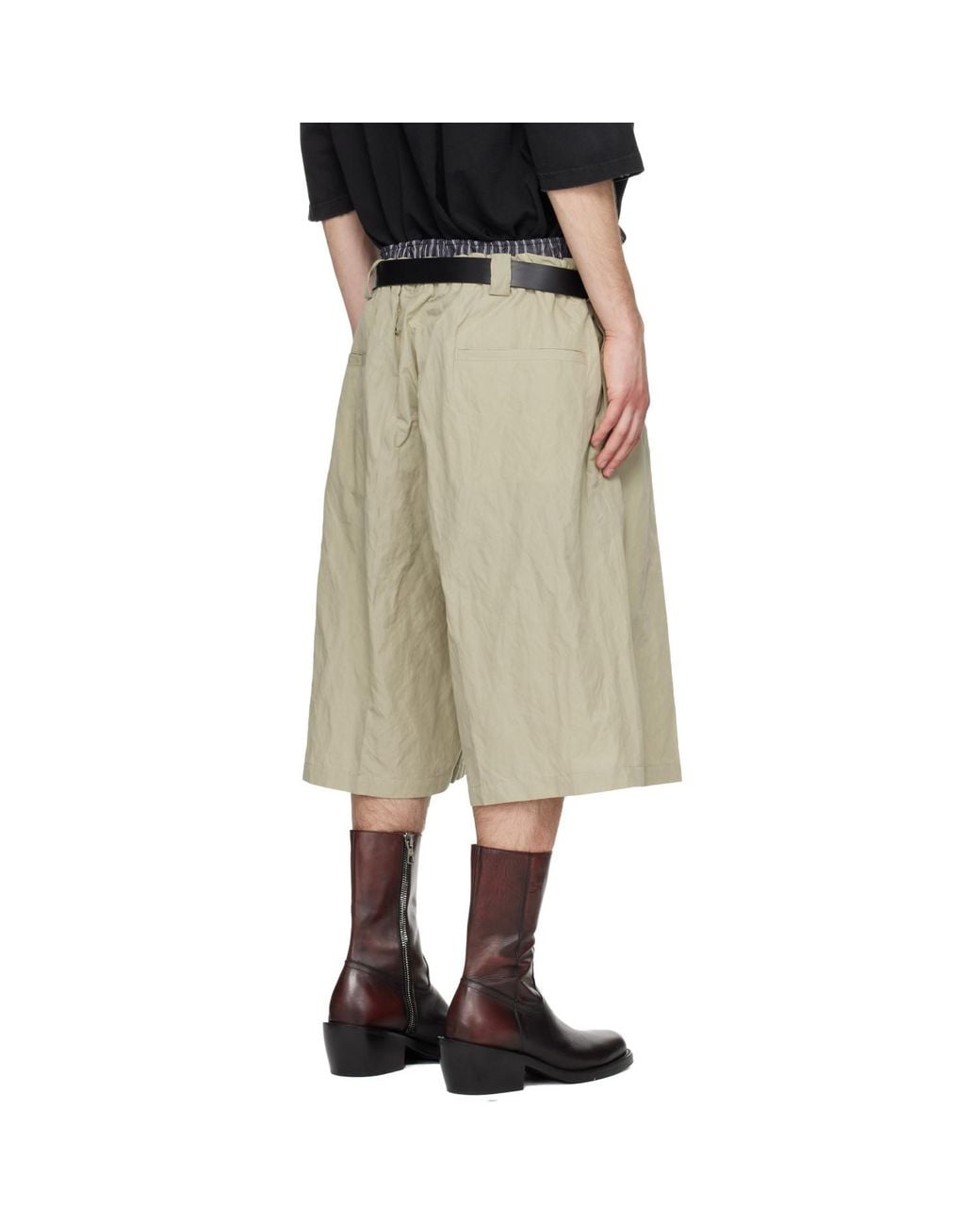 Willy Chavarria Natural Khaki Toluca Shorts for men