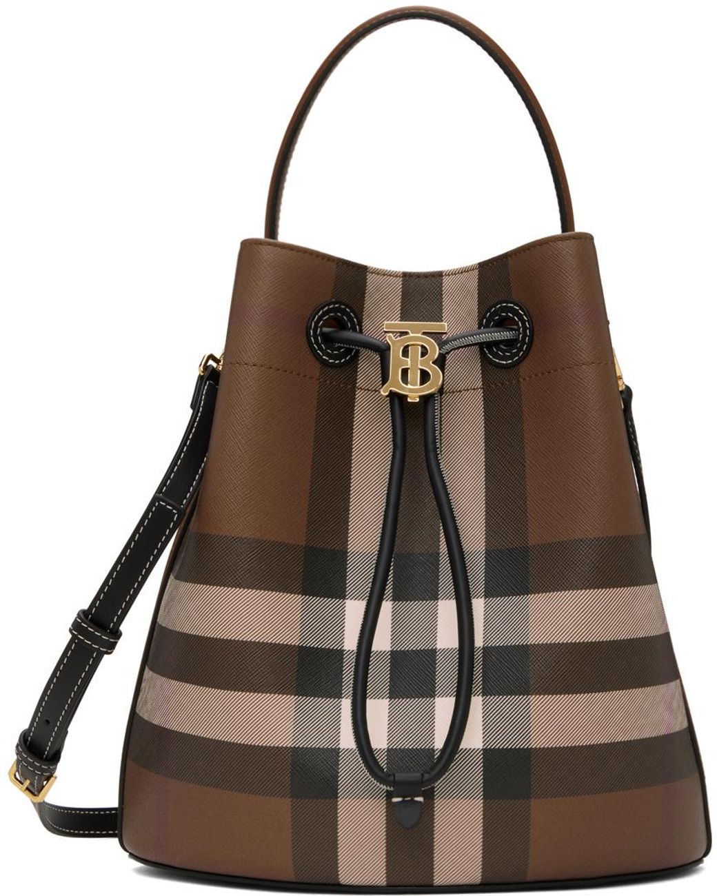Burberry Brown Small tb Bucket Bag Lyst UK