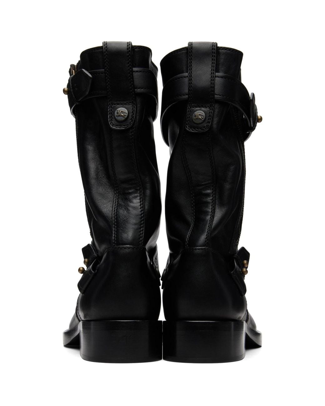 Burberry Black Kent Biker Boots for men