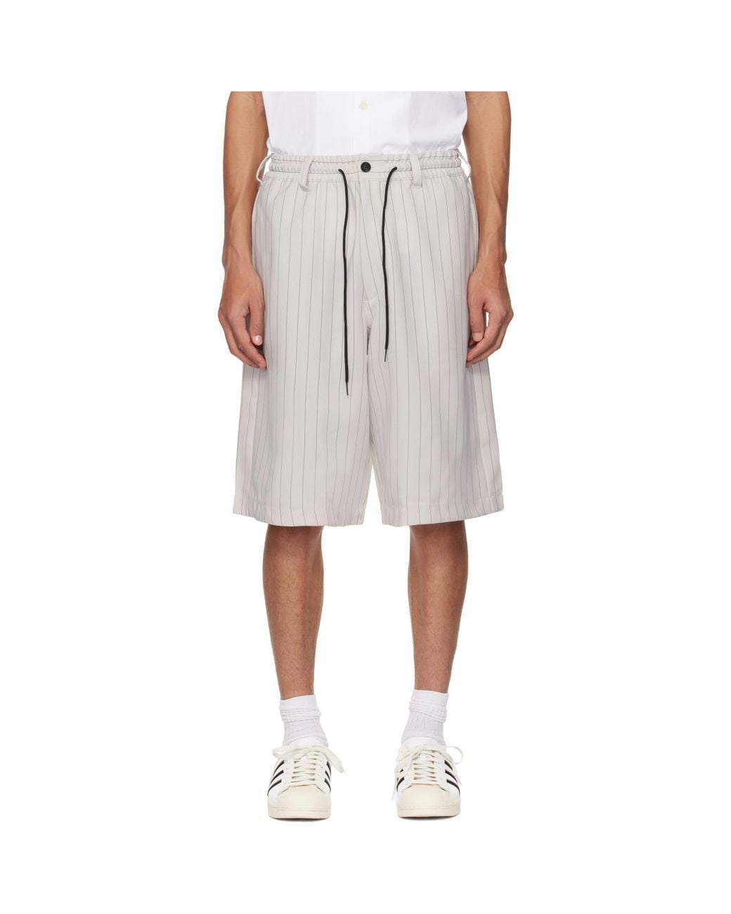 Y-3 Multicolor Pinstripe Sport Uniform Shorts for men
