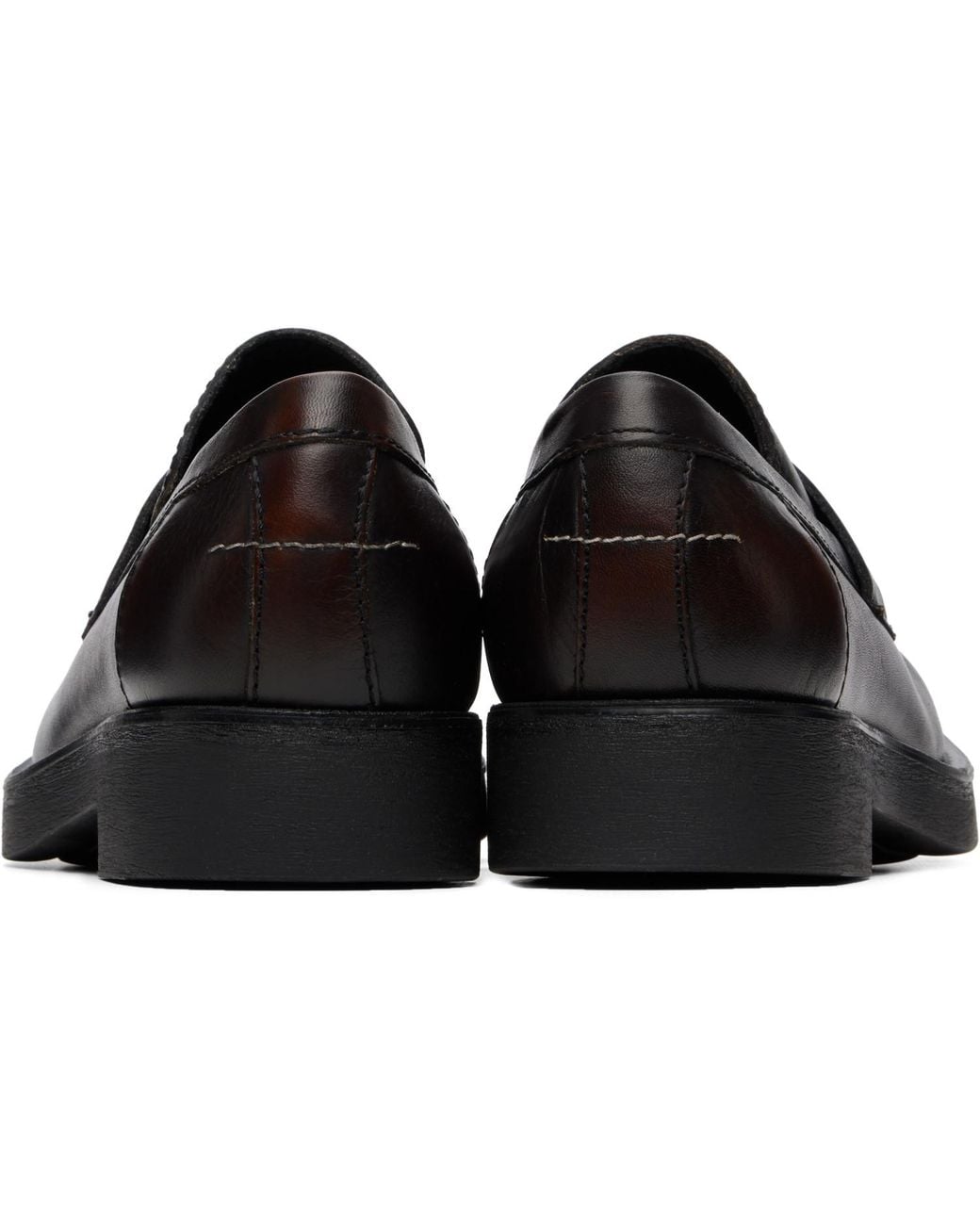 MM6 by Maison Margiela Black Leather Loafers