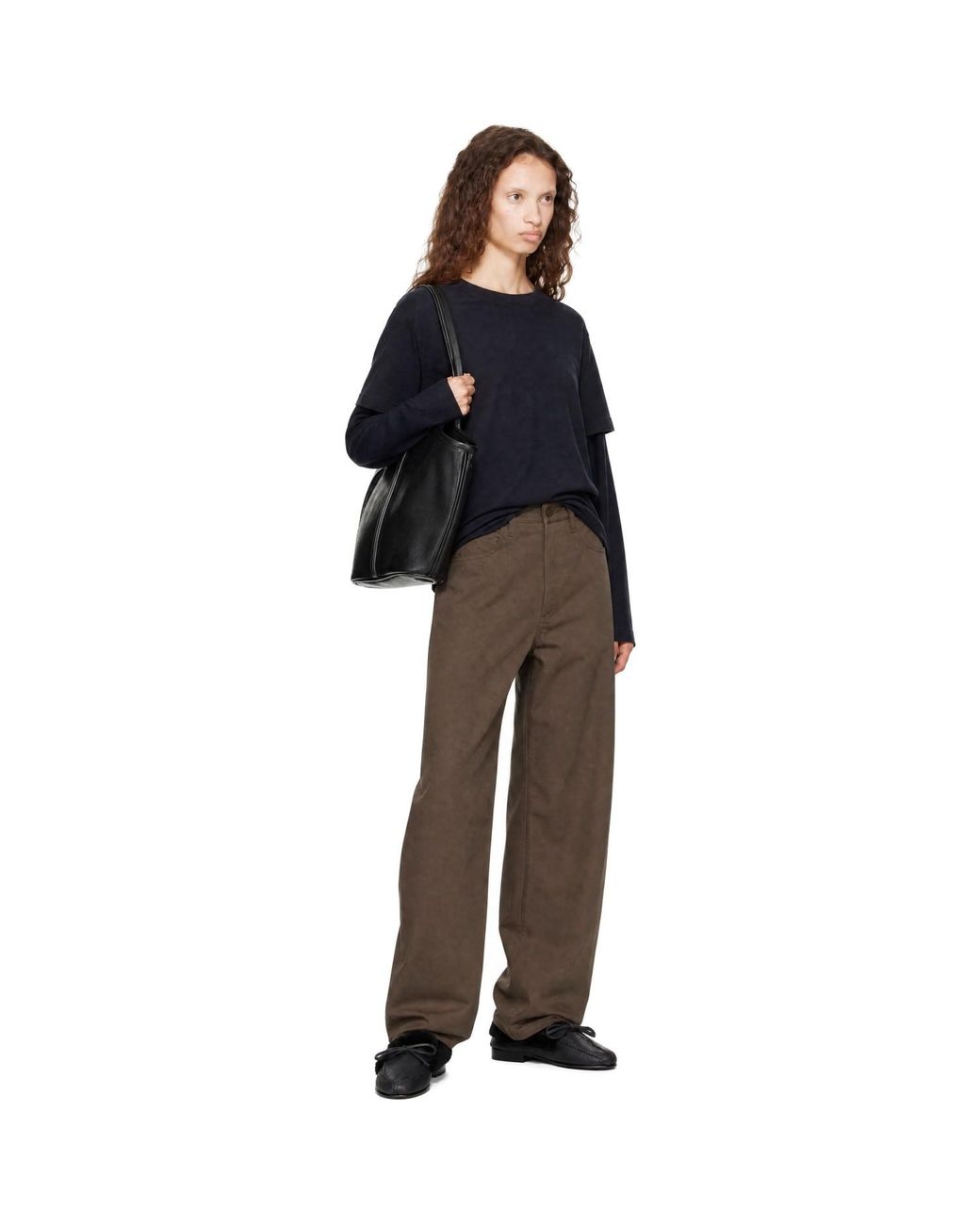 Agolde Brown Taupe Luna Trousers