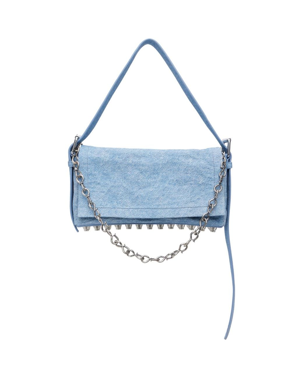 Alexander Wang Blue Denim Ricco Medium Flap Bag