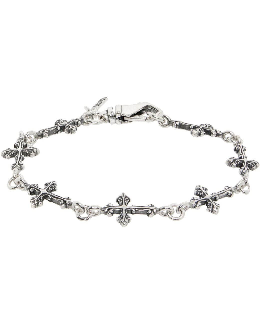 Emanuele Bicocchi Black Multi-Cross Avelli Bracelet for men