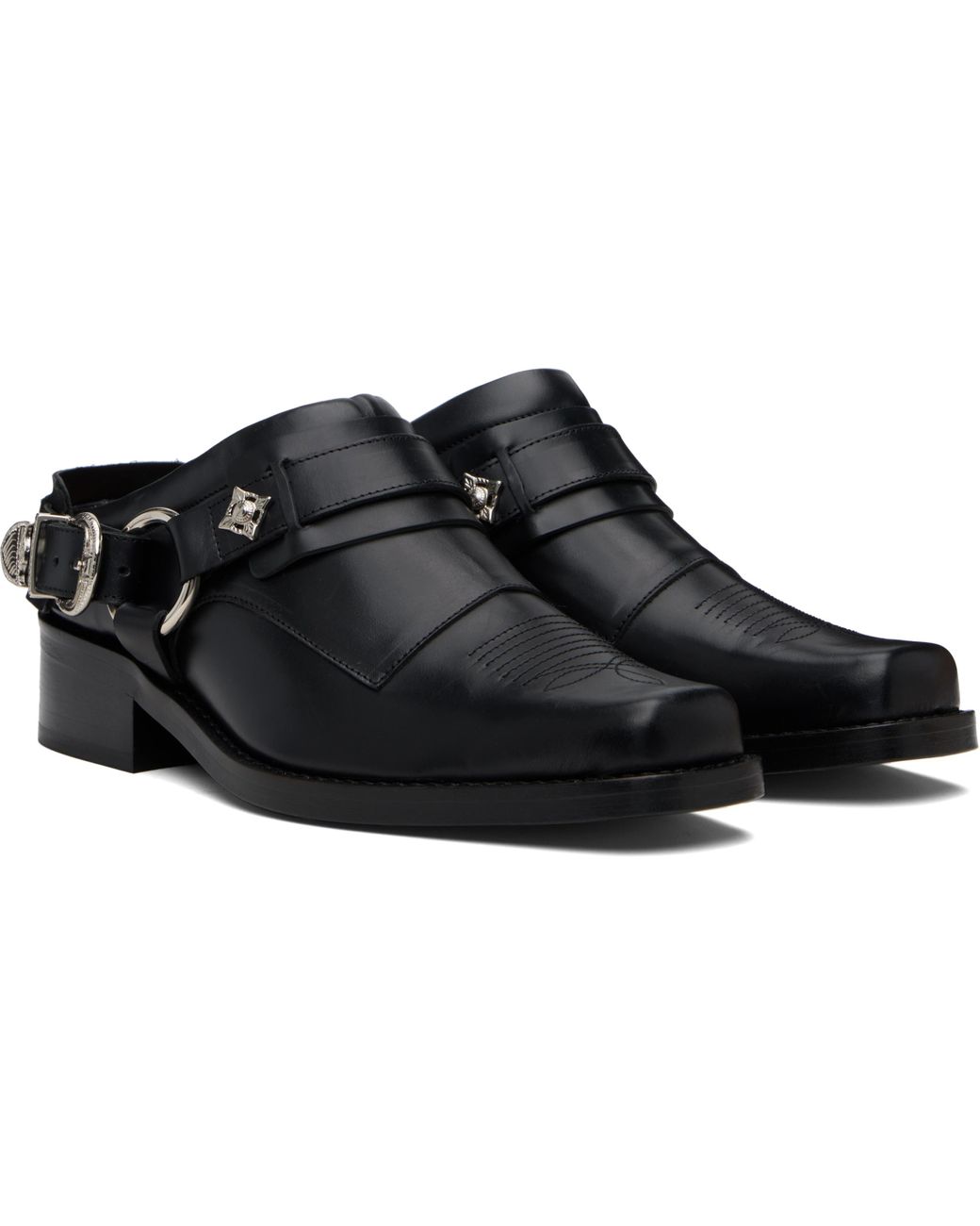 Toga Virilis Western Mule Loafers in Black for Men | Lyst UK