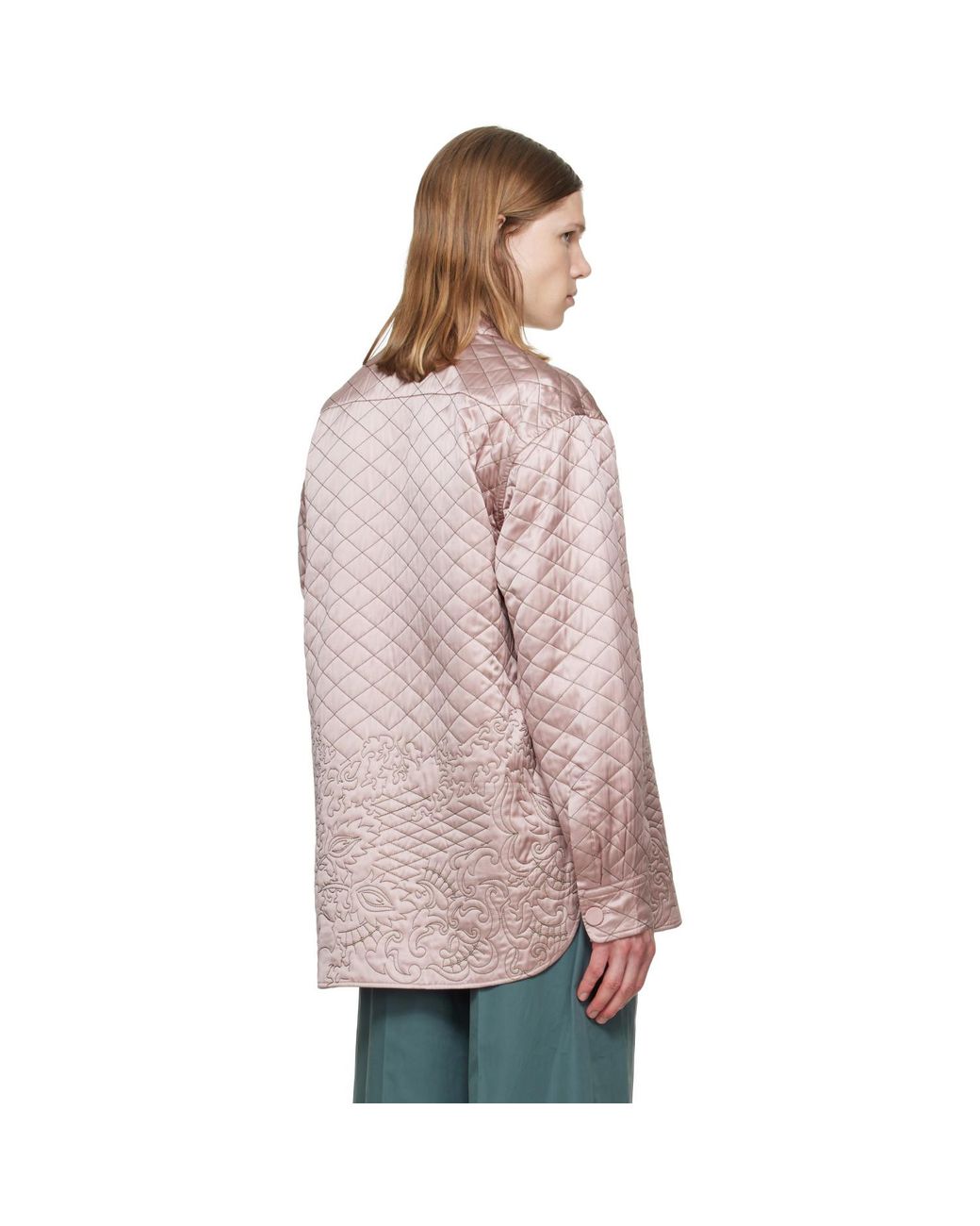 Dries Van Noten Multicolor Ssense Exclusive Quilted Silk Jacket for men