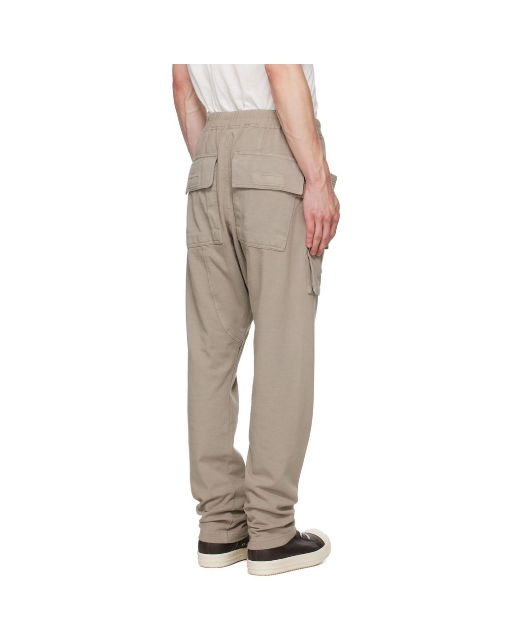 Rick Owens Gray Tower Creatch Cargo Drawstring Pants for men