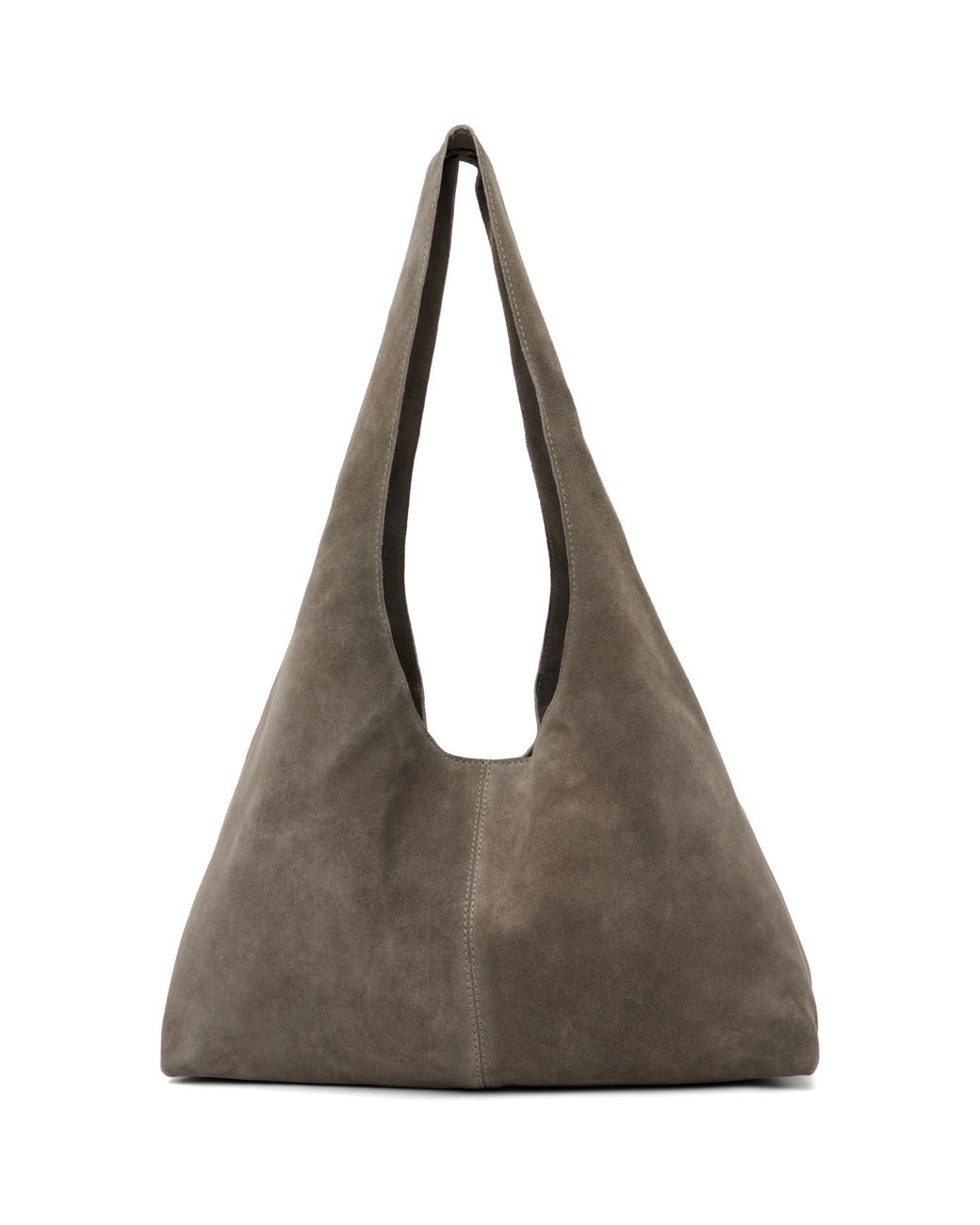 St. Agni Brown Taupe Suede Soft Bag