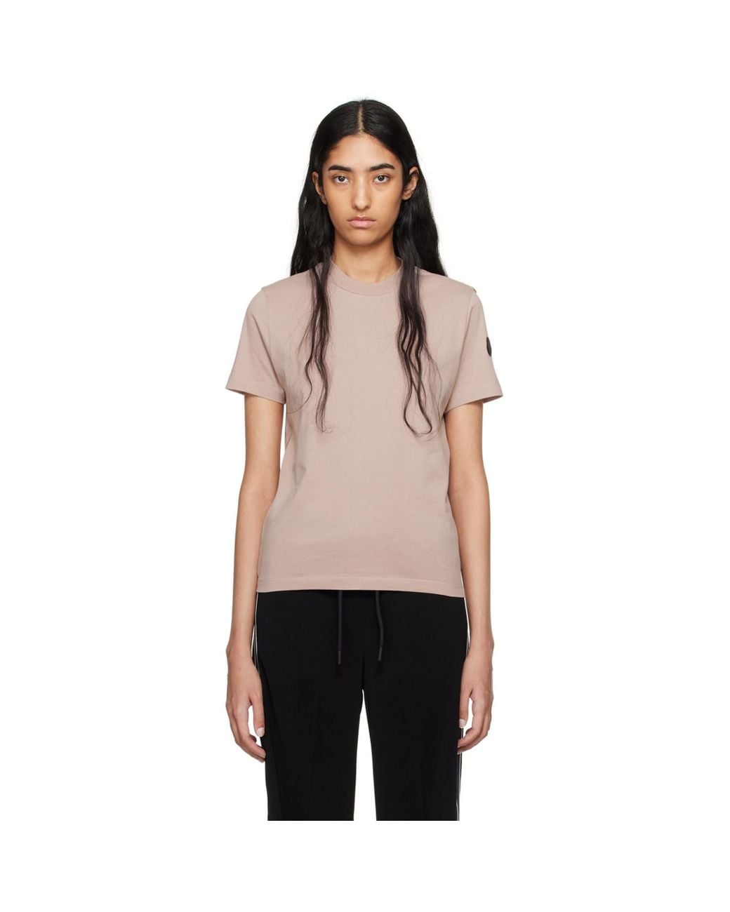 Moncler Black Pleated T-Shirt