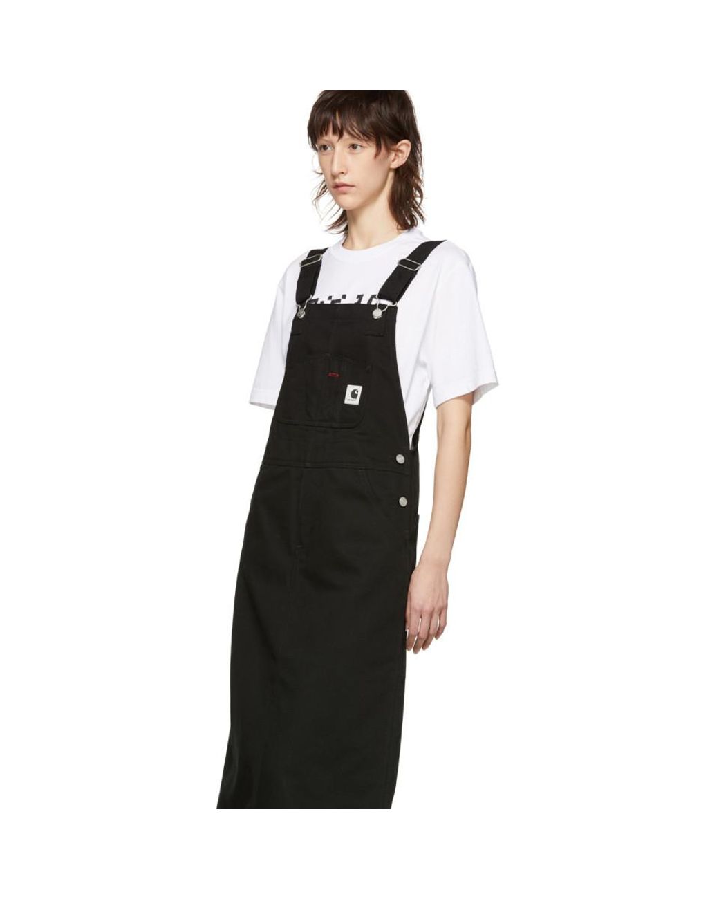 Carhartt WIP Black Bib Long Skirt Dress | Lyst