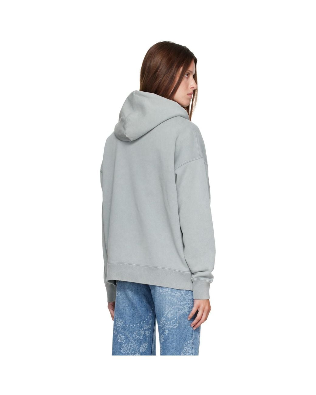 Off-White c/o Virgil Abloh Gray Embroidered Big Paisley Skate Hoodie