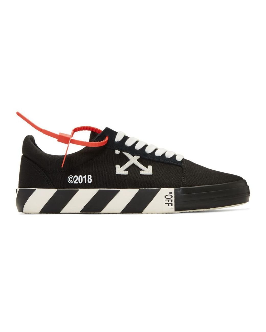 Off-White c/o Virgil Abloh Black Vulc Sneakers for Men | Lyst