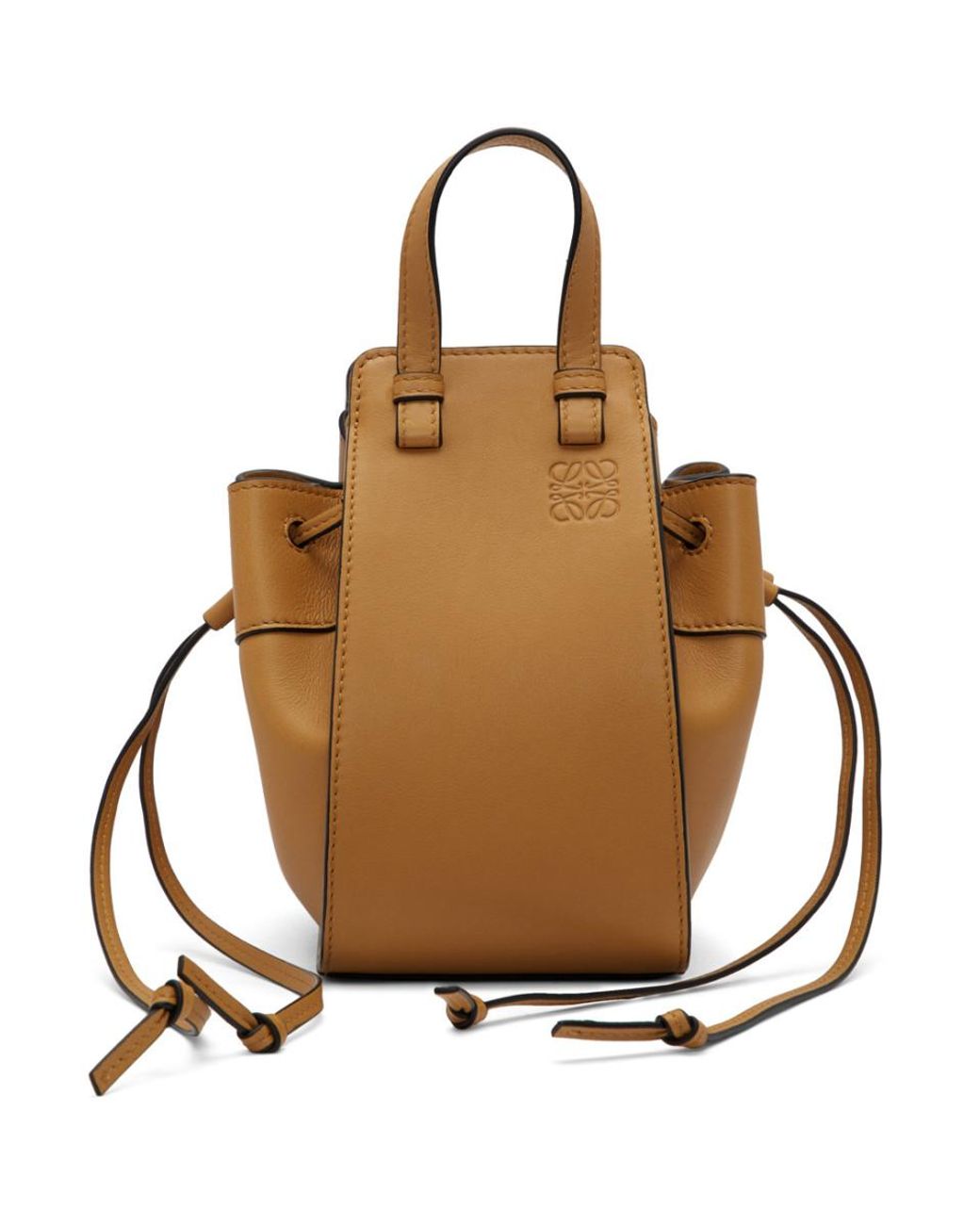 Loewe Leather Tan Mini Hammock Bag in Brown - Lyst