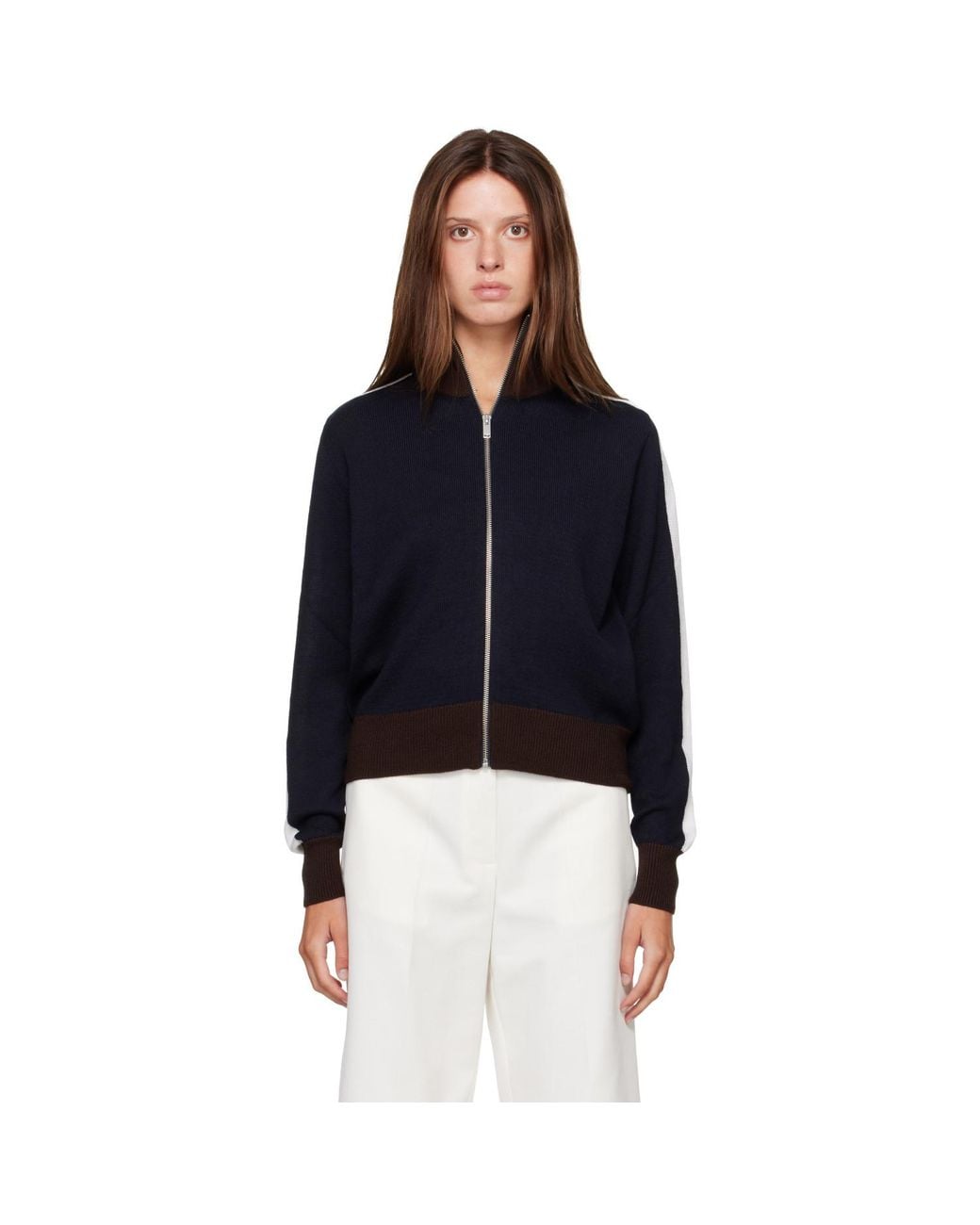Cordera Blue Extrafine Merino Wool Sporty Cardigan