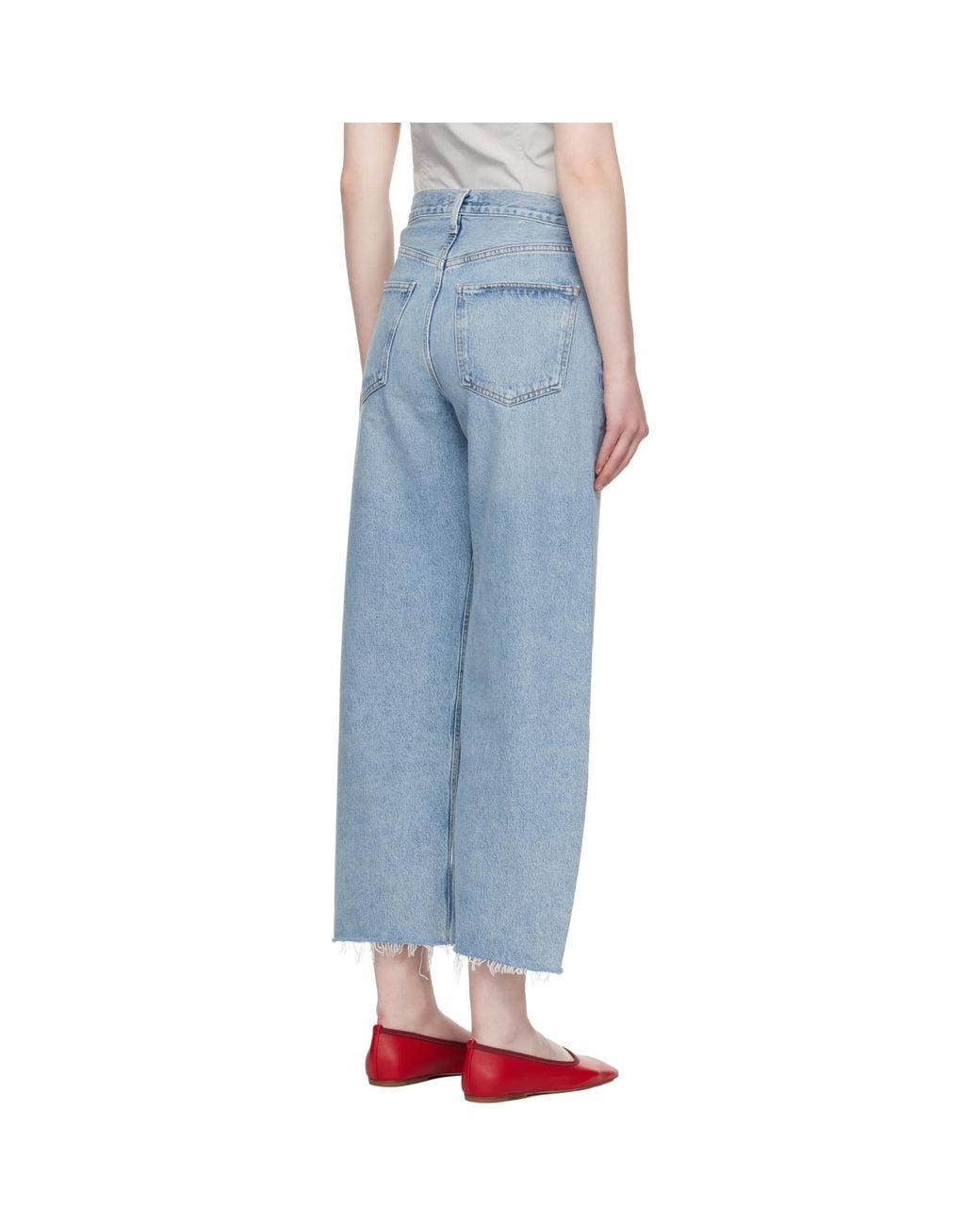Agolde Black Low Curve Fray Jeans