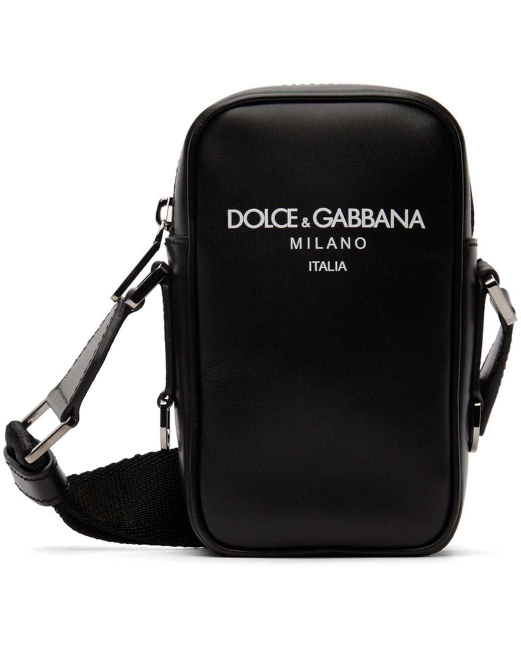 Dolce & Gabbana Black Small Printed Bag for men