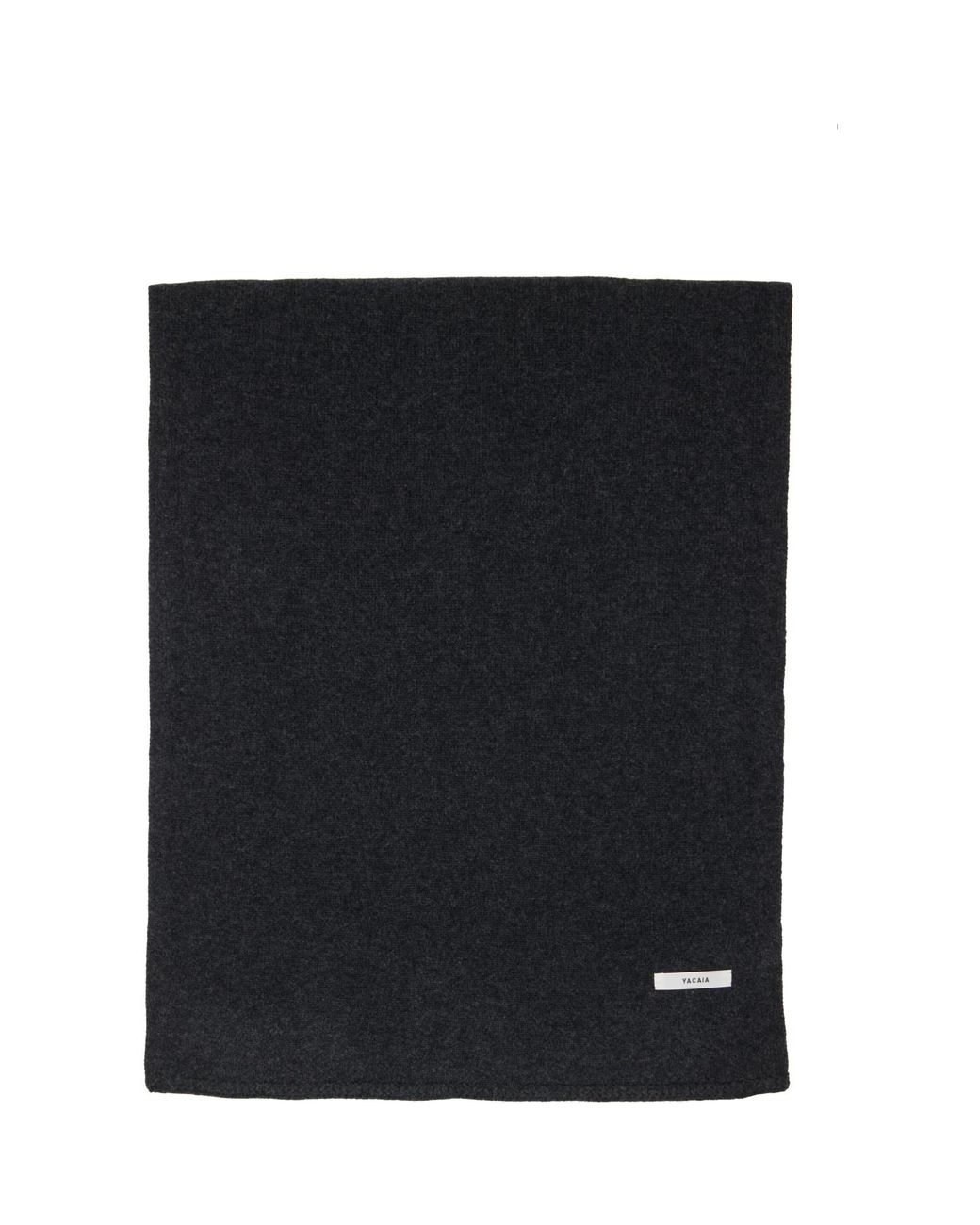 YACAIA Black Y-0012 Knitted Merino Cashmere Scarf for men